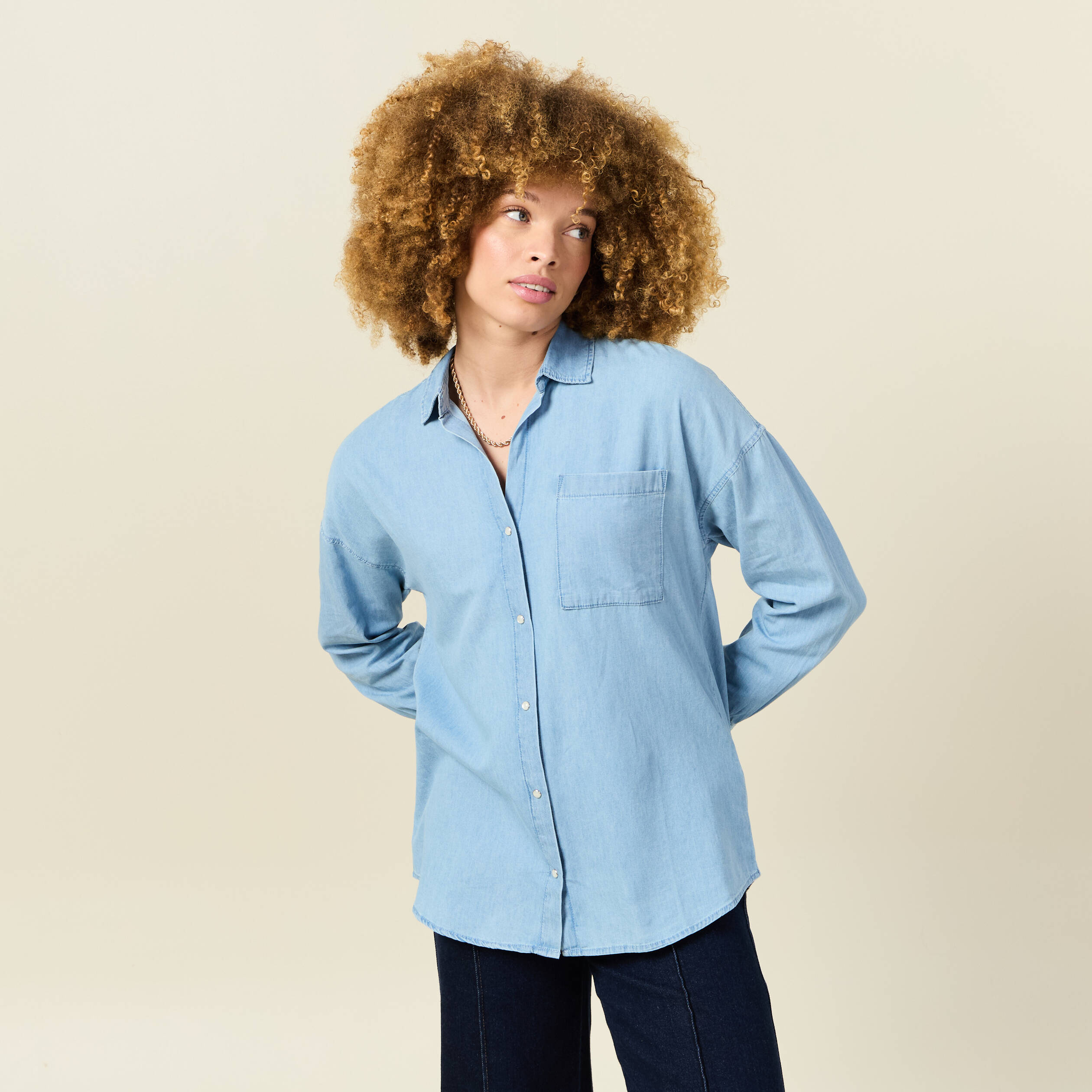 chemise en jean denim bleach femme Chemise en jean denim bleach femme
