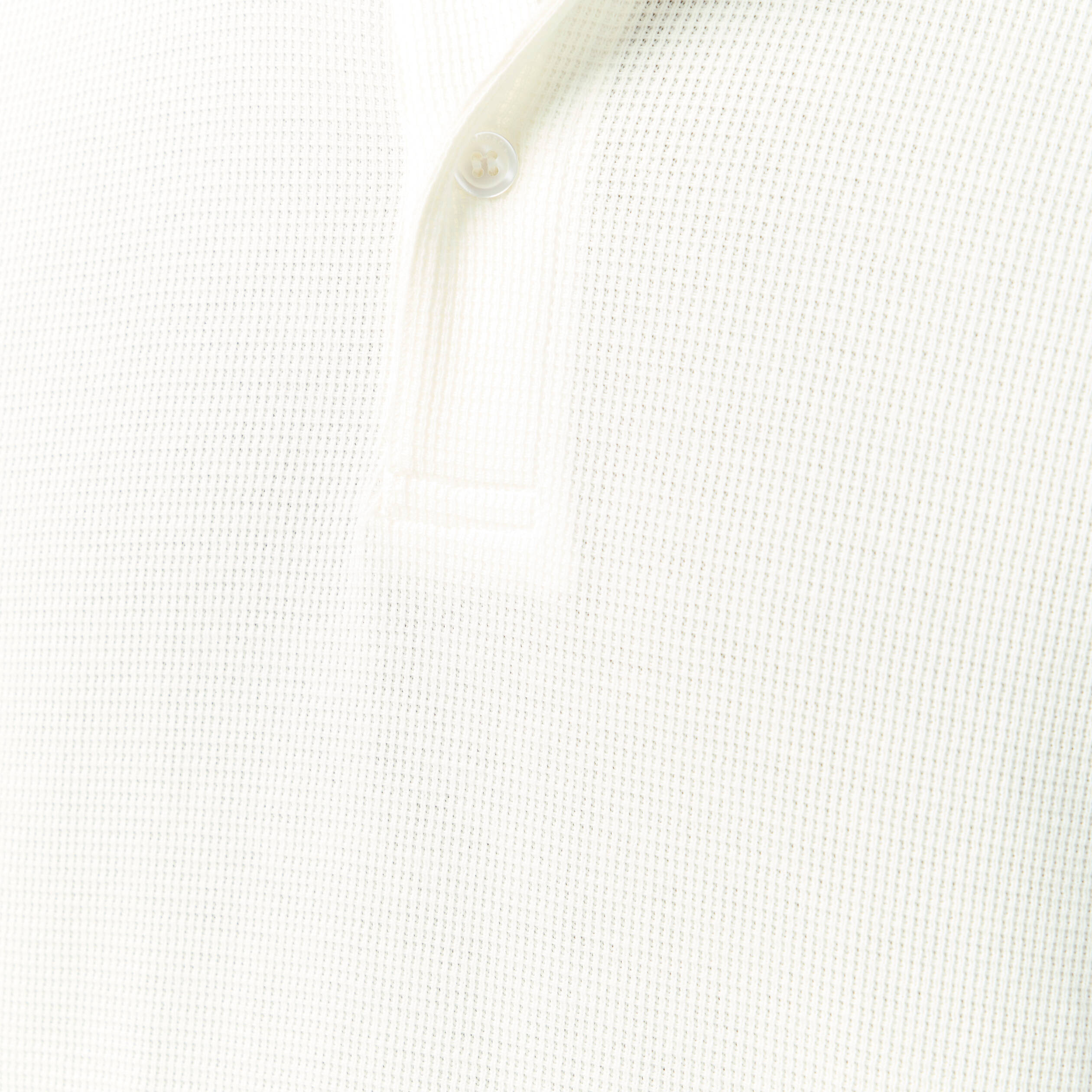 Polo col polo manches courtes en coton ecru homme