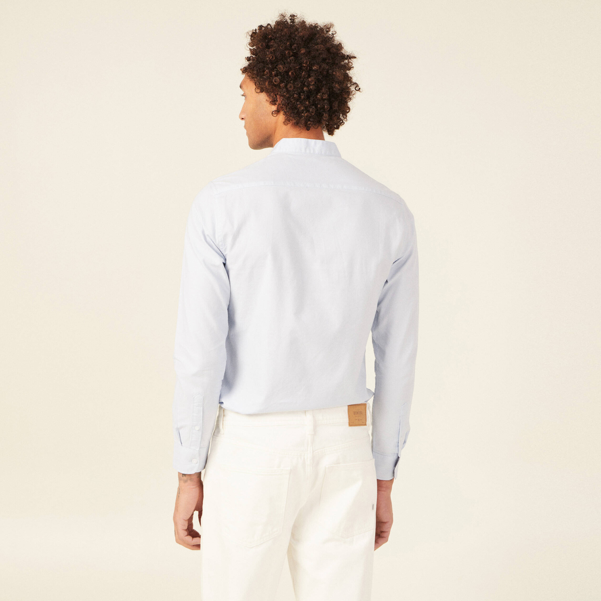 chemise col mao bleu clair homme Chemise col mao bleu clair homme