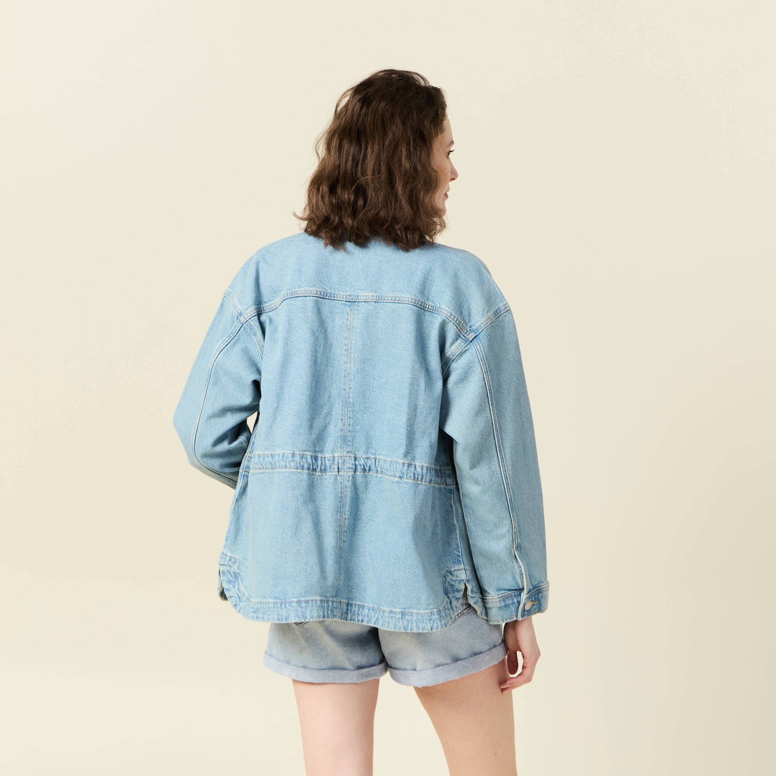 Surchemise en jean denim used femme