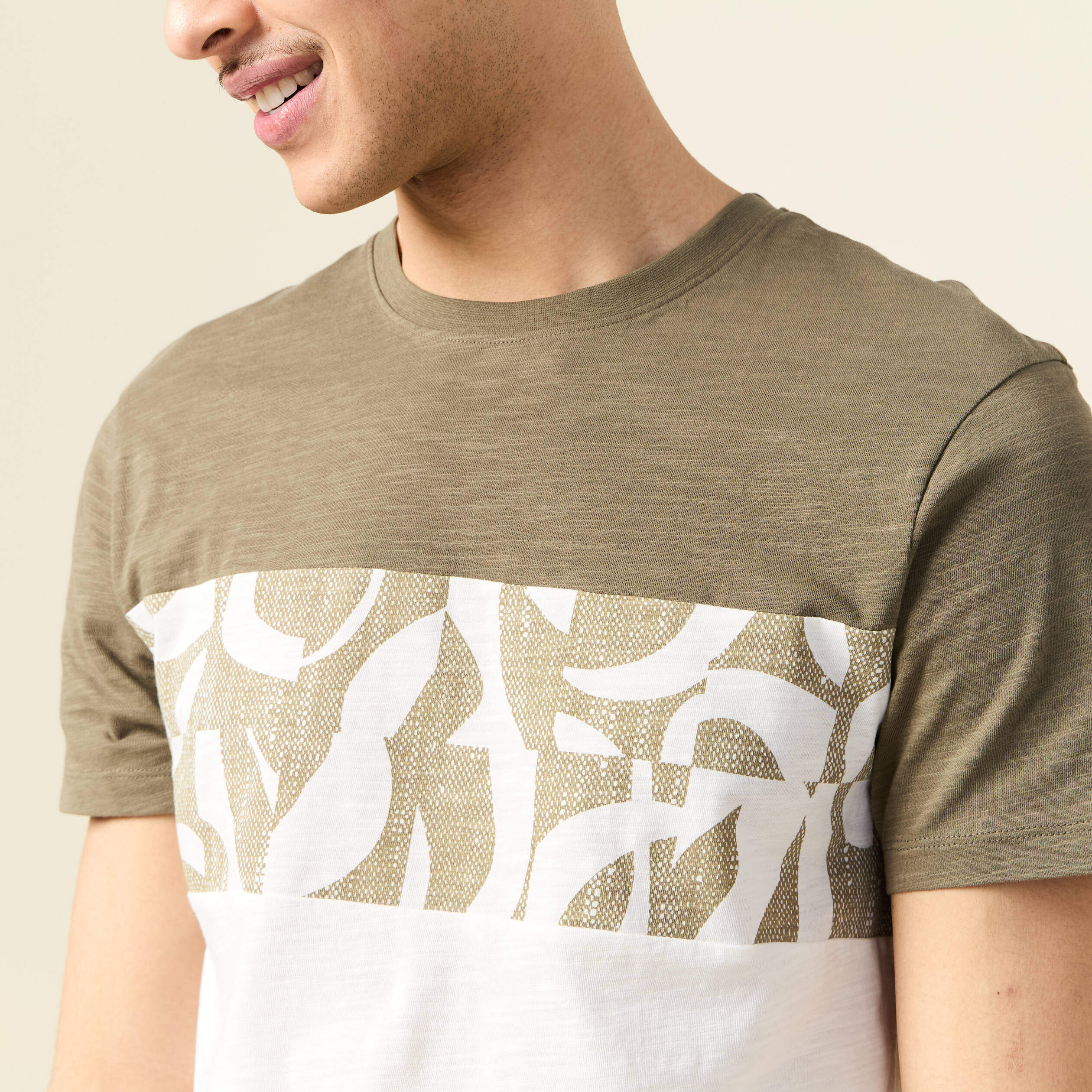 t shirt manches courtes vert kaki homme T-shirt manches courtes vert kaki homme
