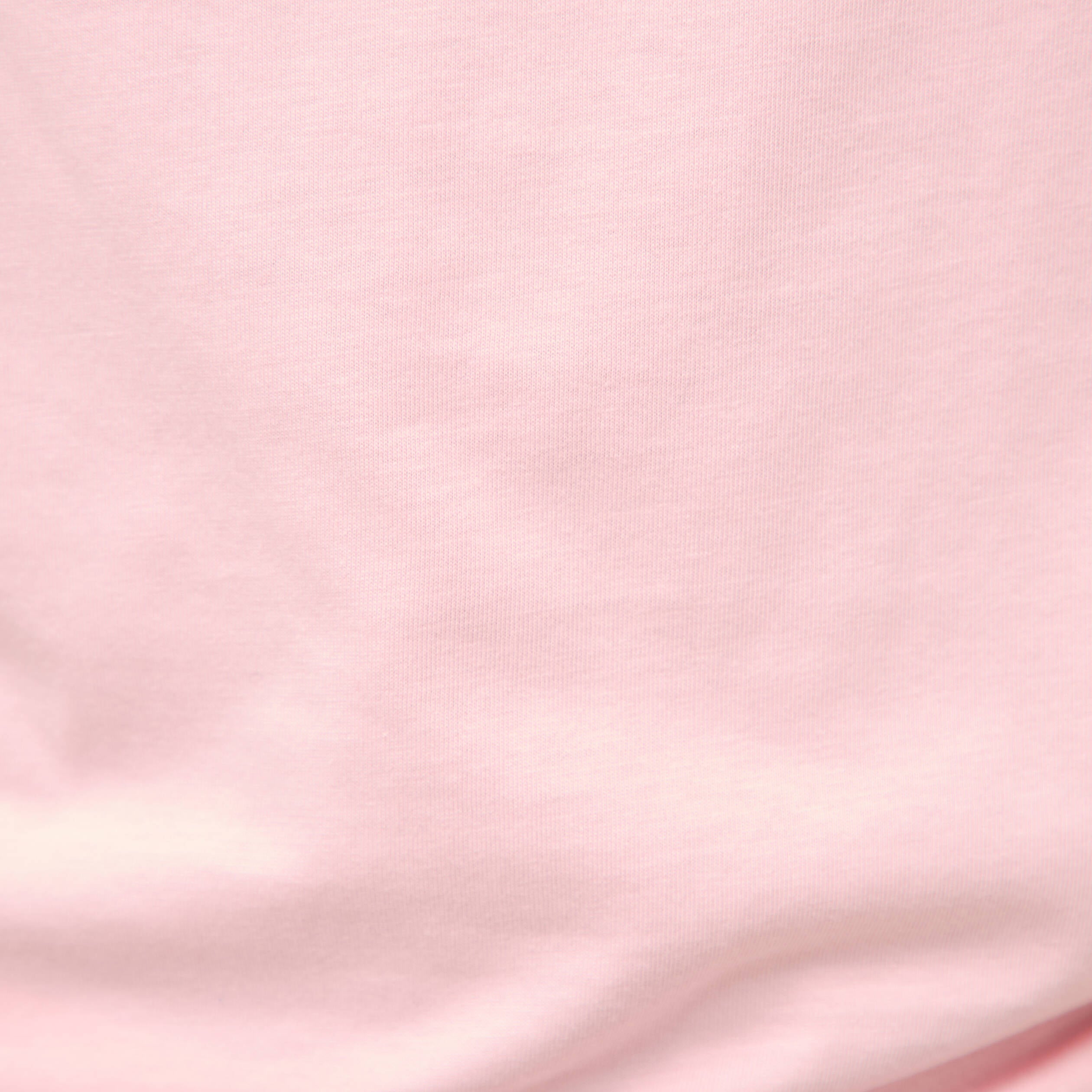 T-shirt ajust&eacute; col rond manches courtes rose clair femme