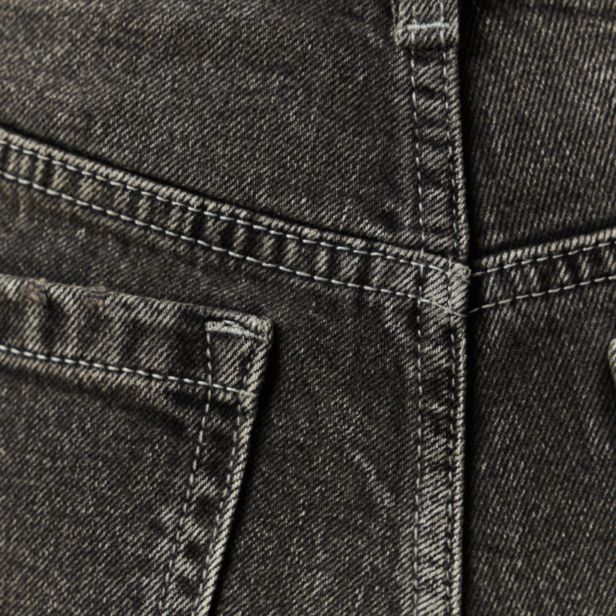 Jeans large taille haute denim snow gris femme