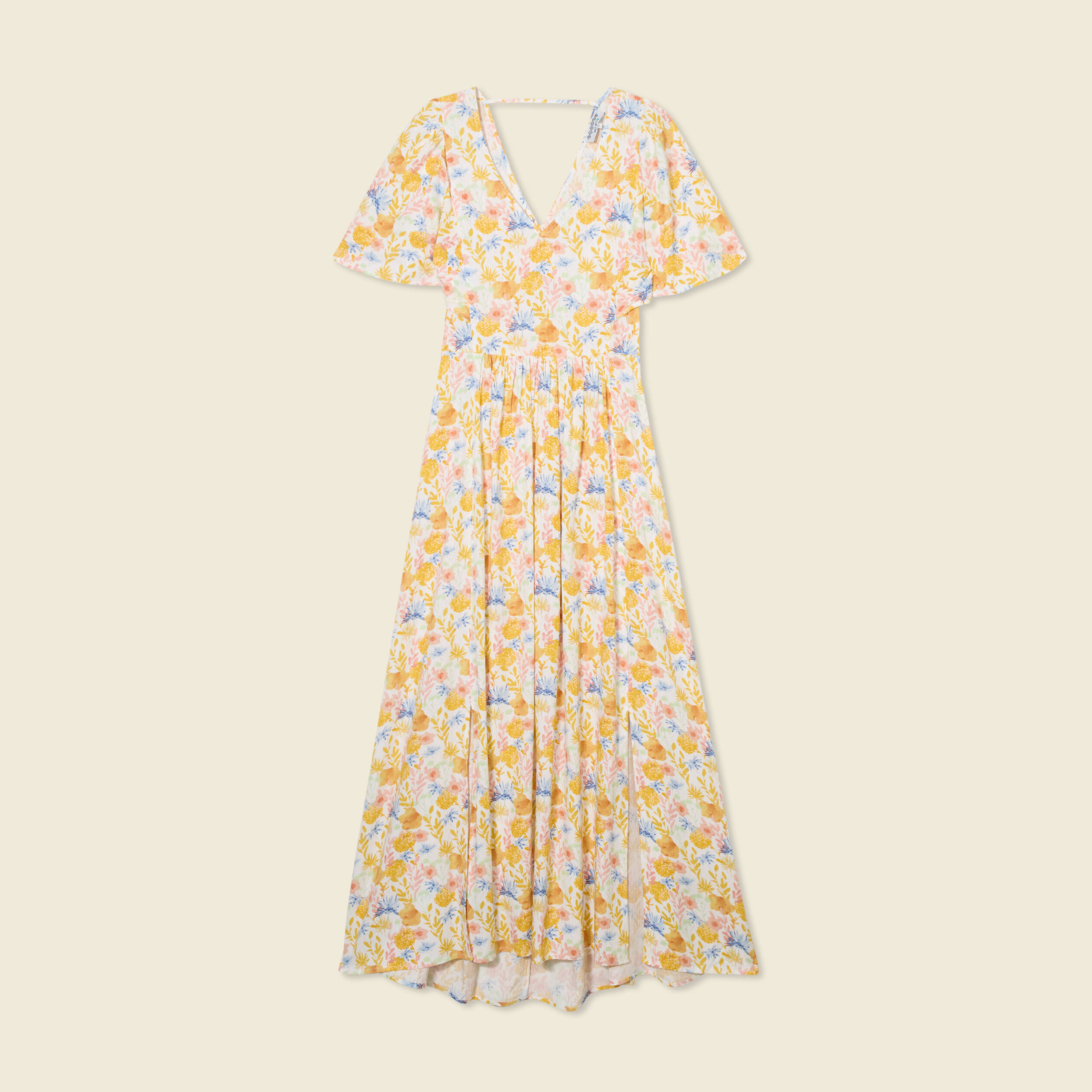 robe longue evasee multicolore femme Robe longue évasée multicolore femme