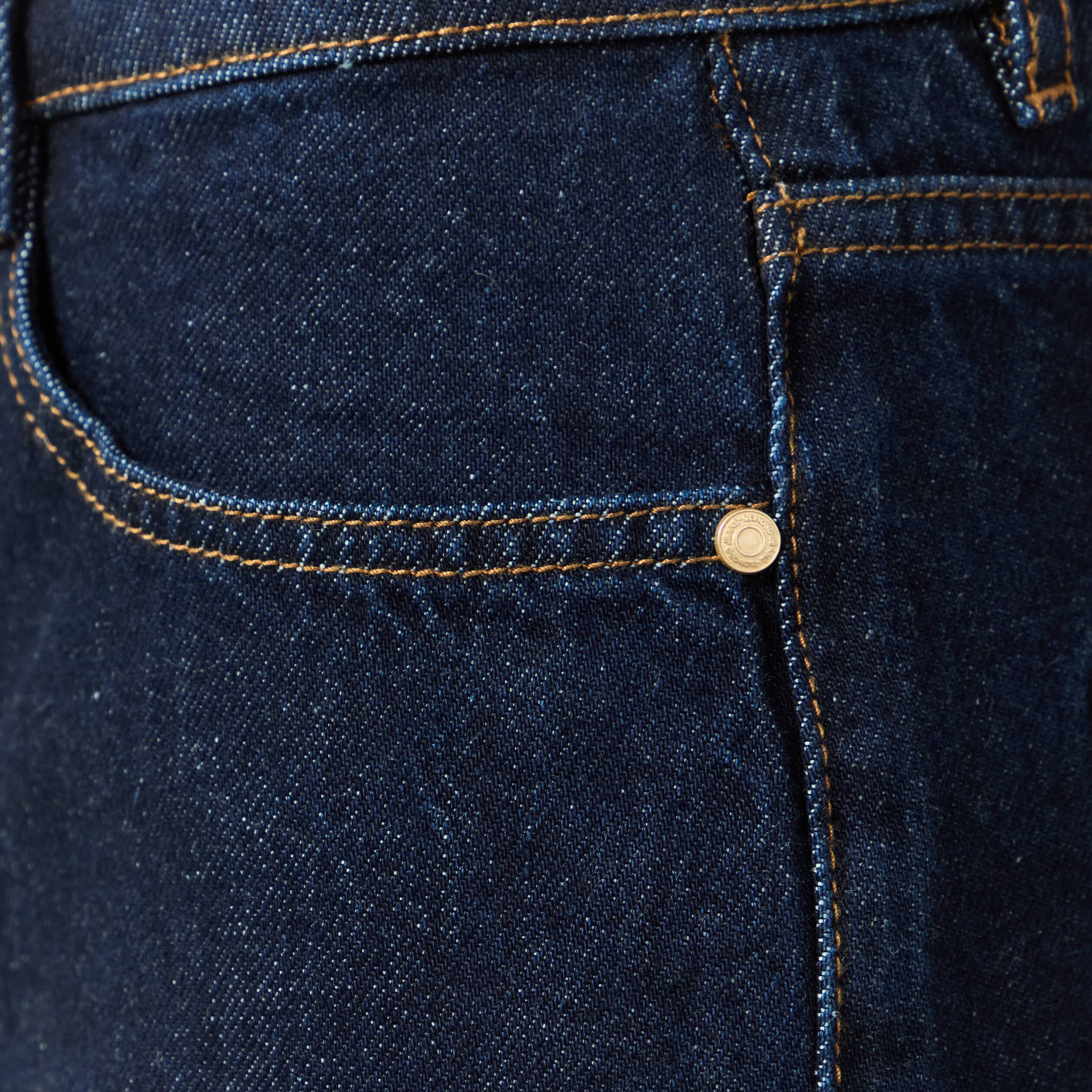 Jeans wide large taille haute denim brut rinse femme