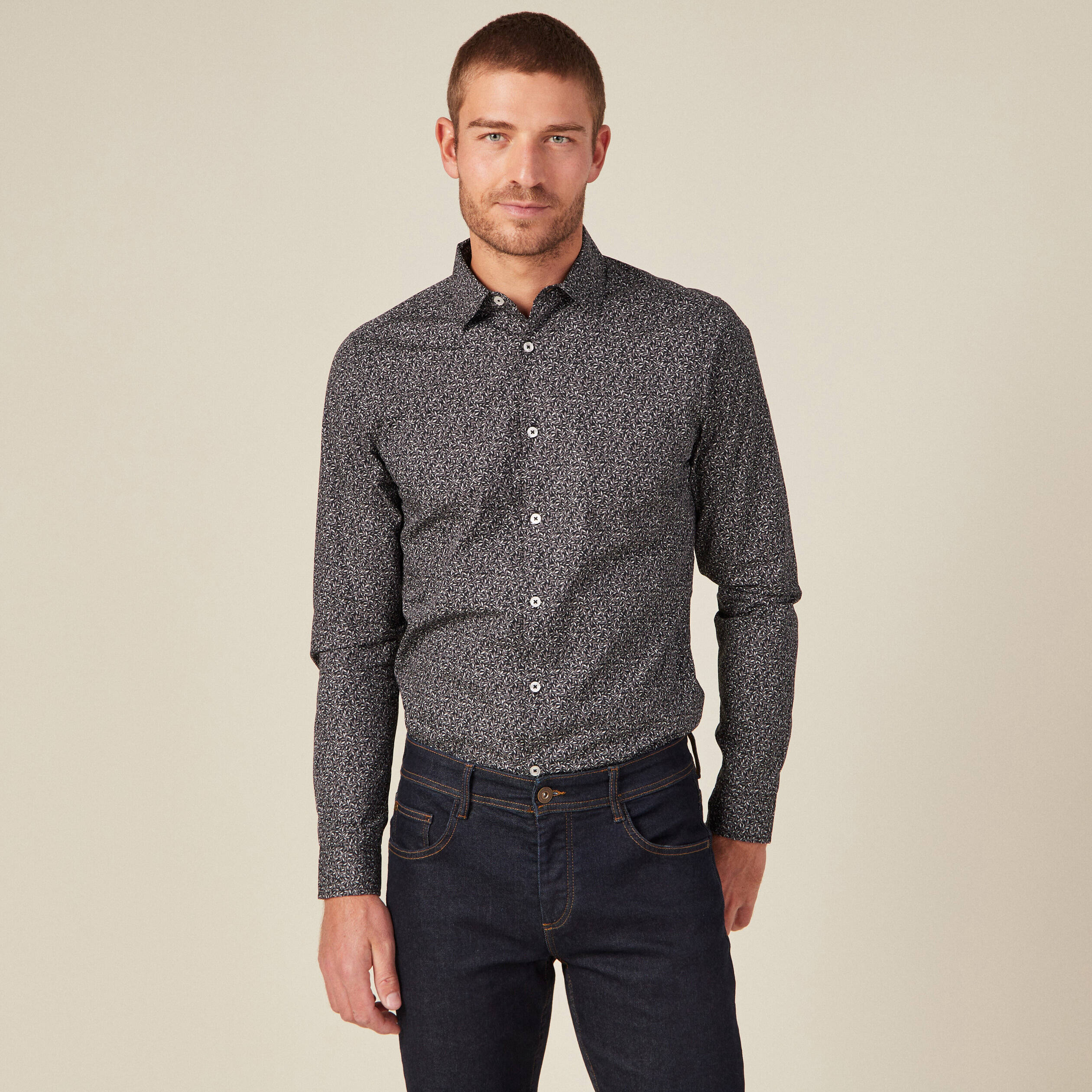 Chemise éco-responsable noir homme