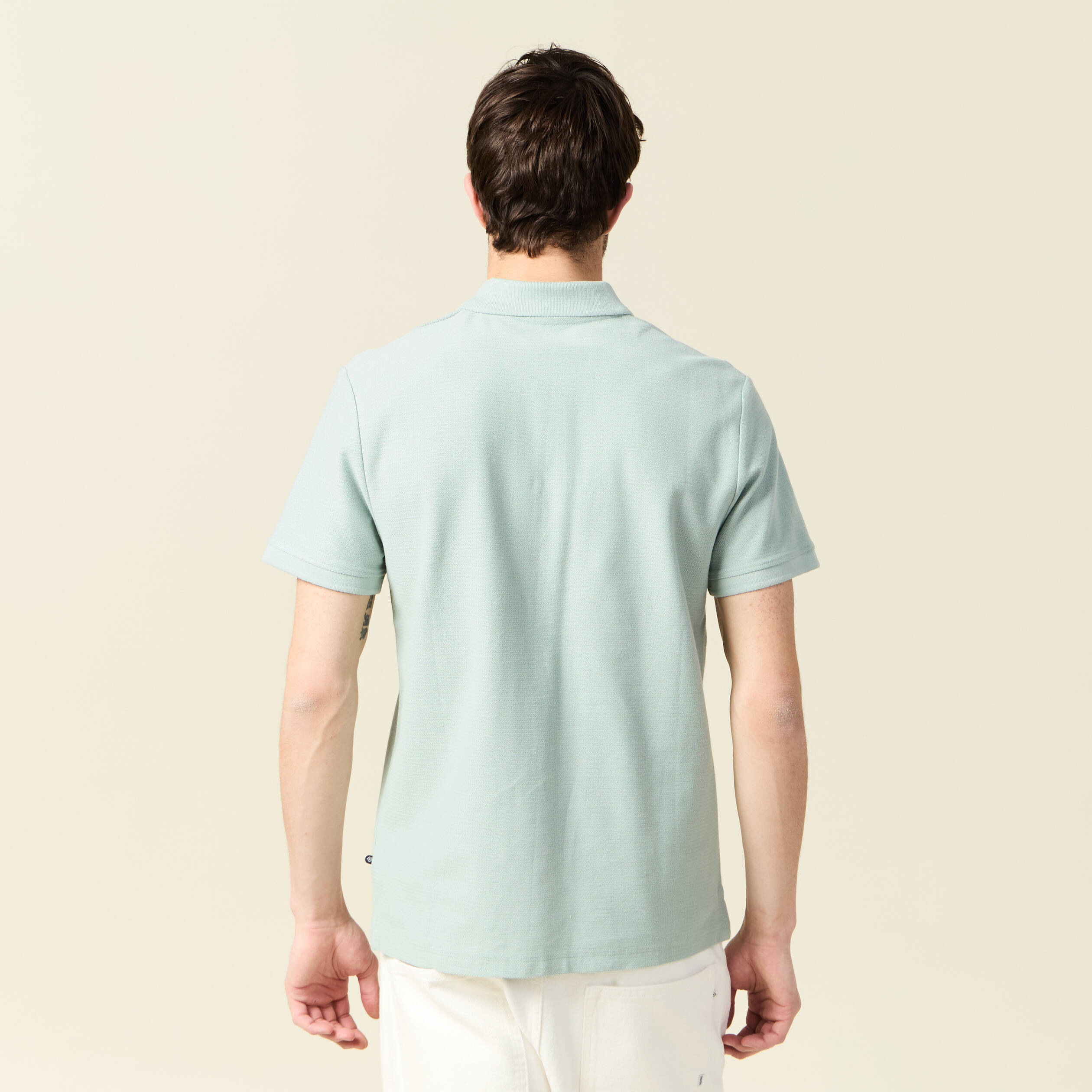Polo manches courtes vert clair homme