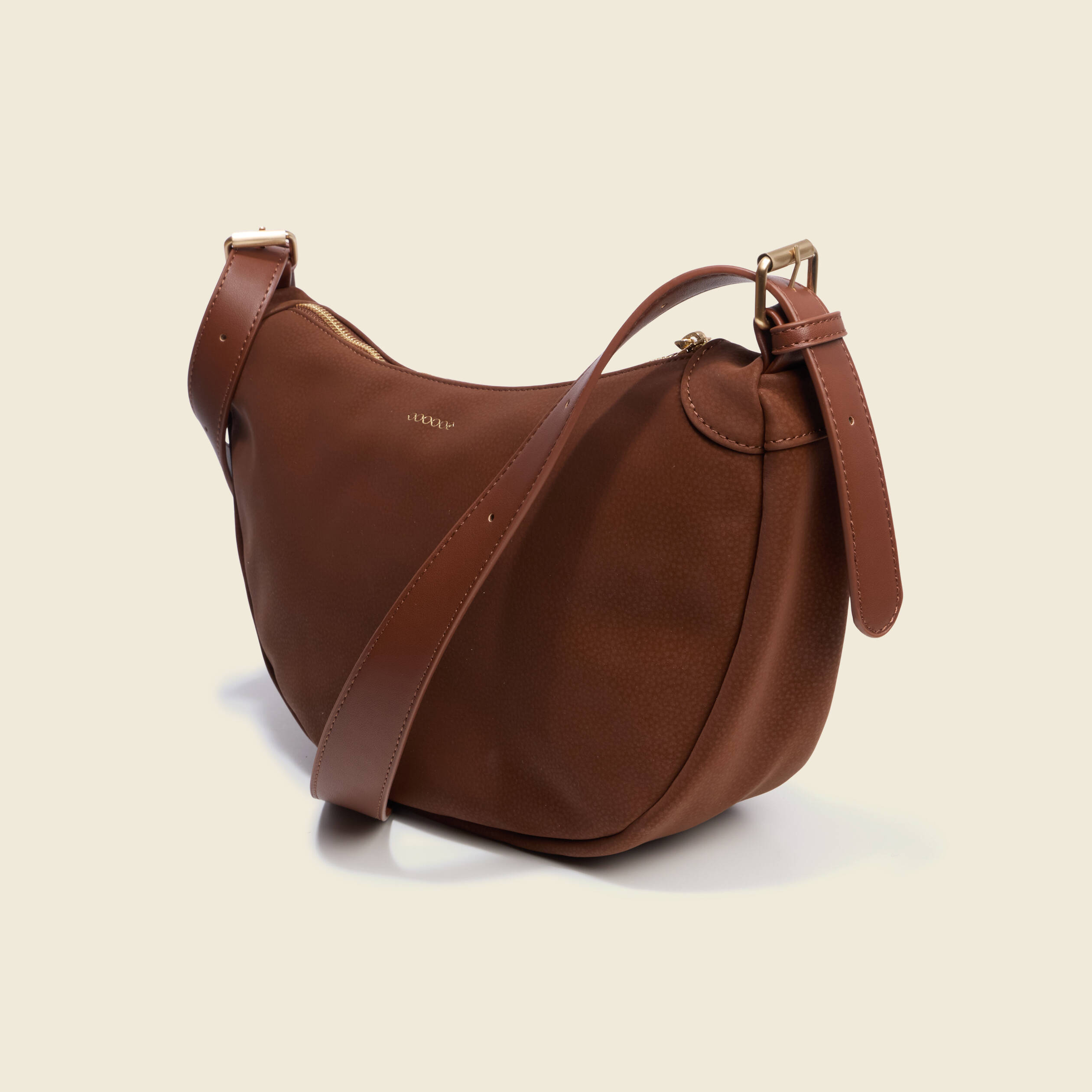 Sac Bandoulière Femme Moon Bag Demi-Lune – Nylon Léger Multipoches, Bandoulière Ajustable, Idéal Travail Voyage Quotidien