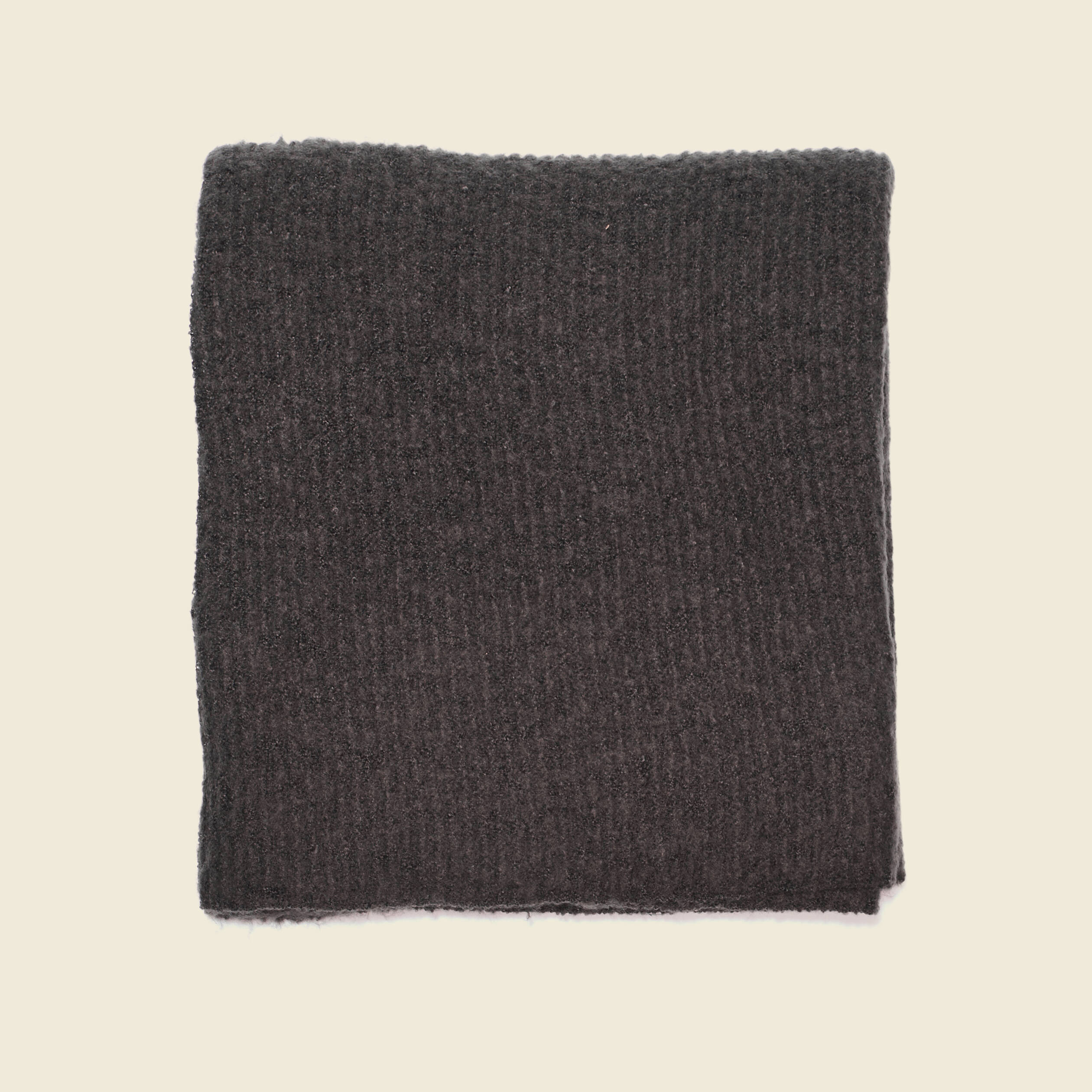Écharpe tricotée gris foncé femme