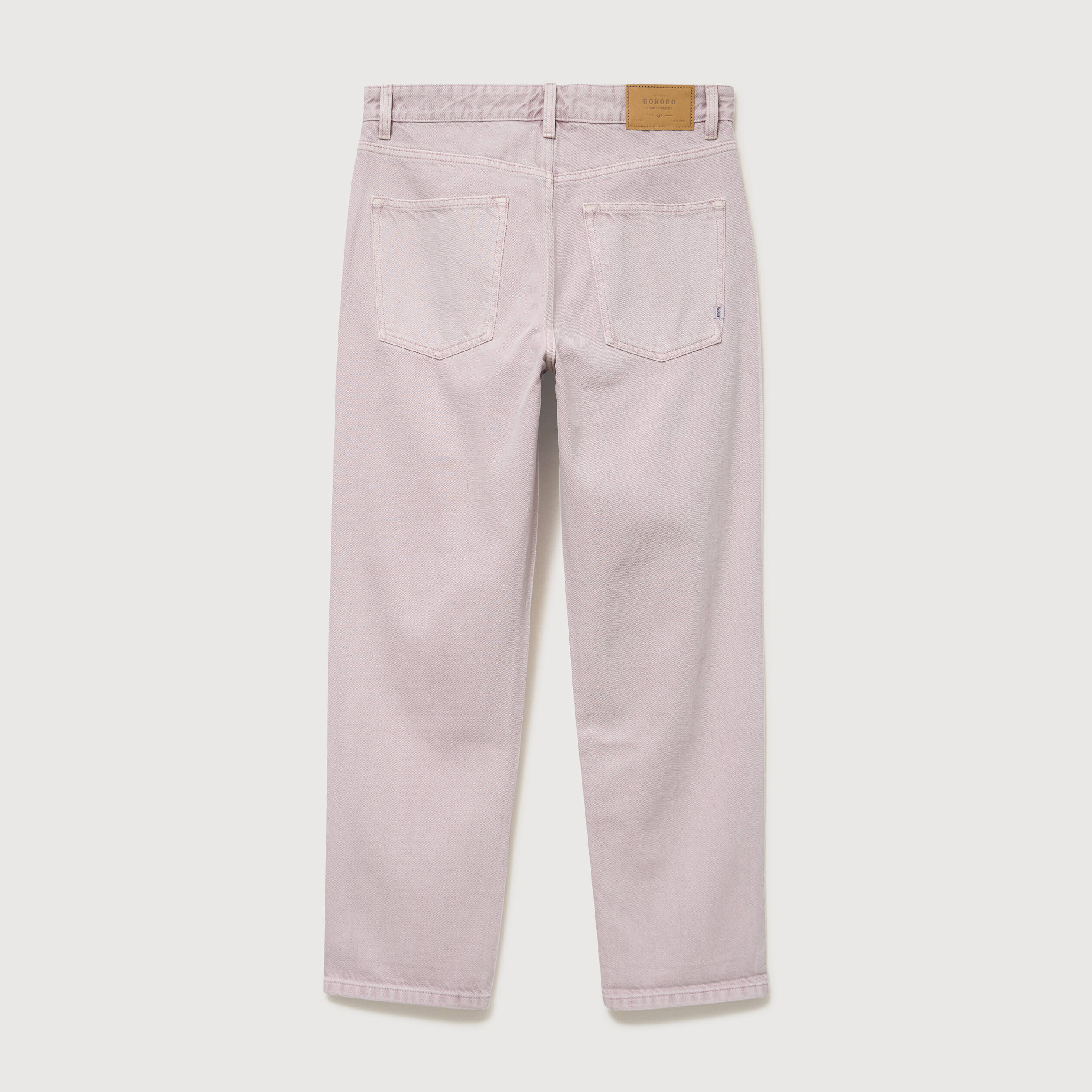 Jeans large longueur 32 en coton parme homme