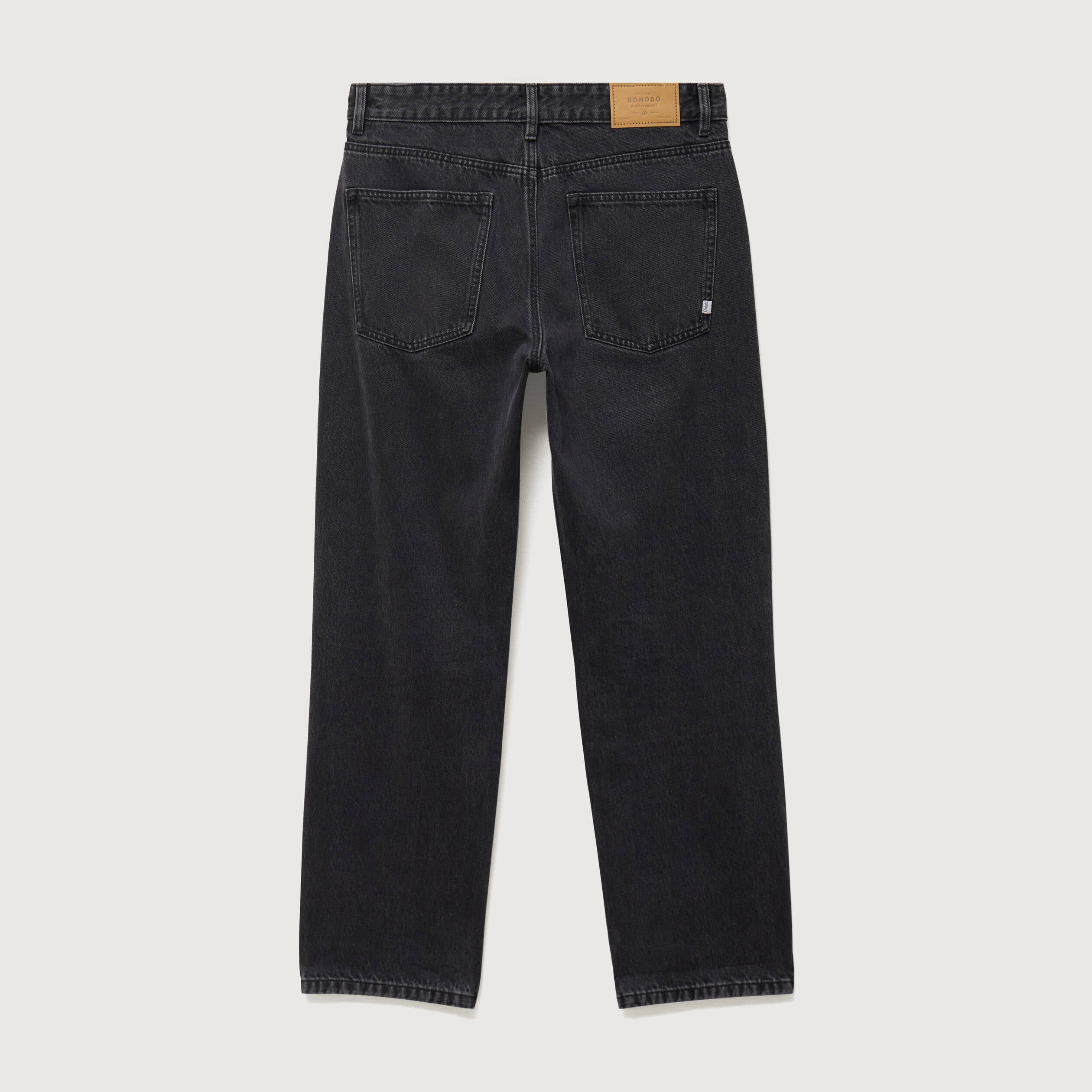 Jeans large relaxed denim noir homme