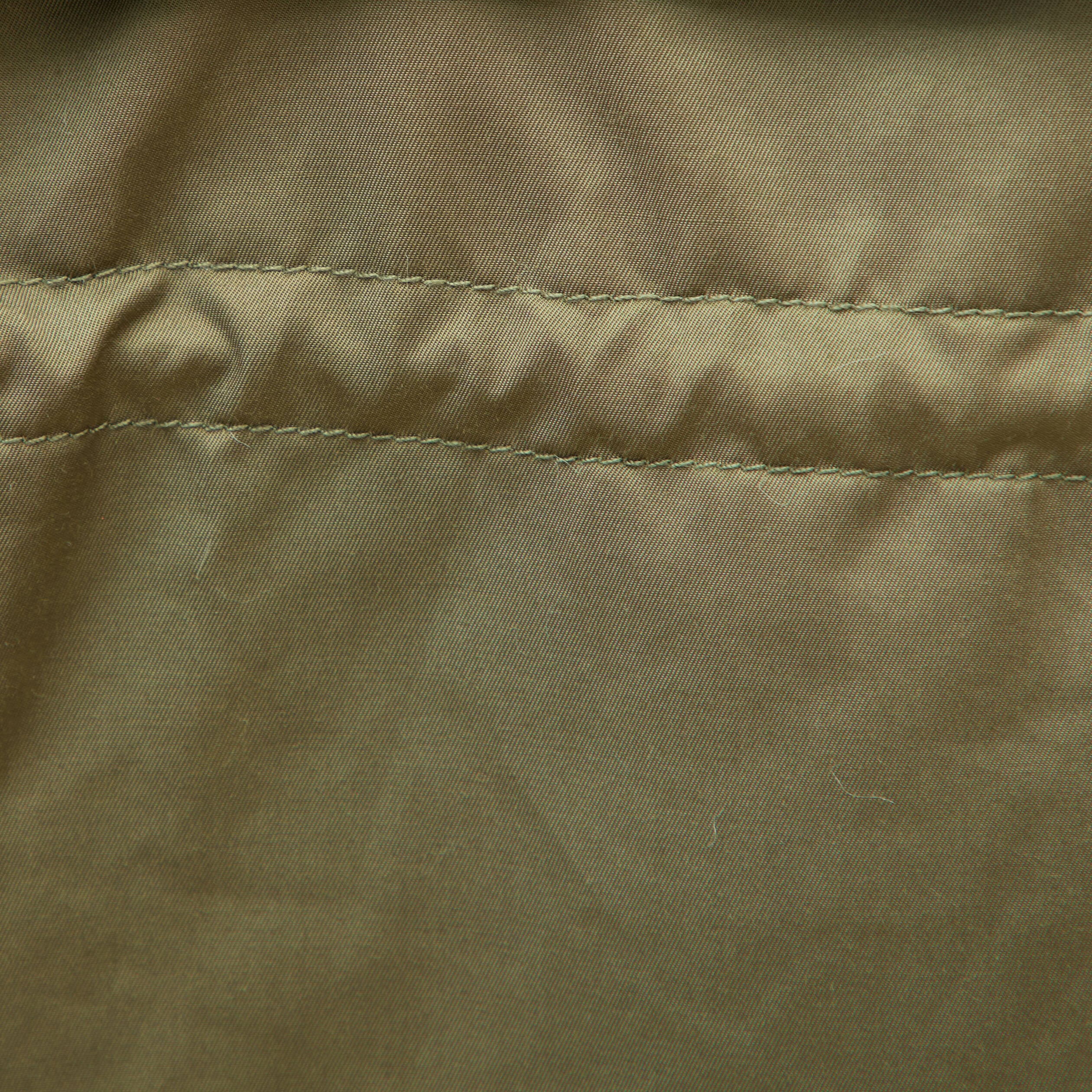 Parka droite &agrave; capuche vert kaki femme