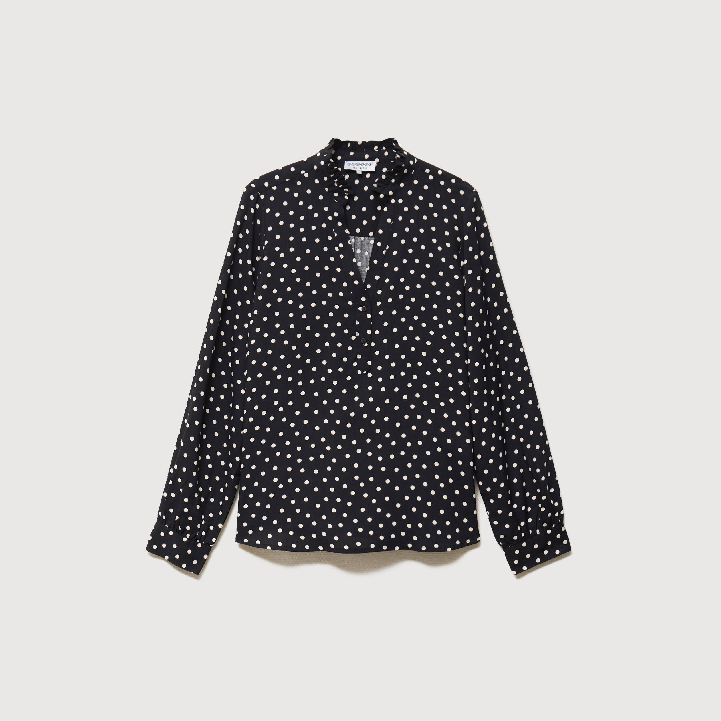 Blouse manches longues noir femme