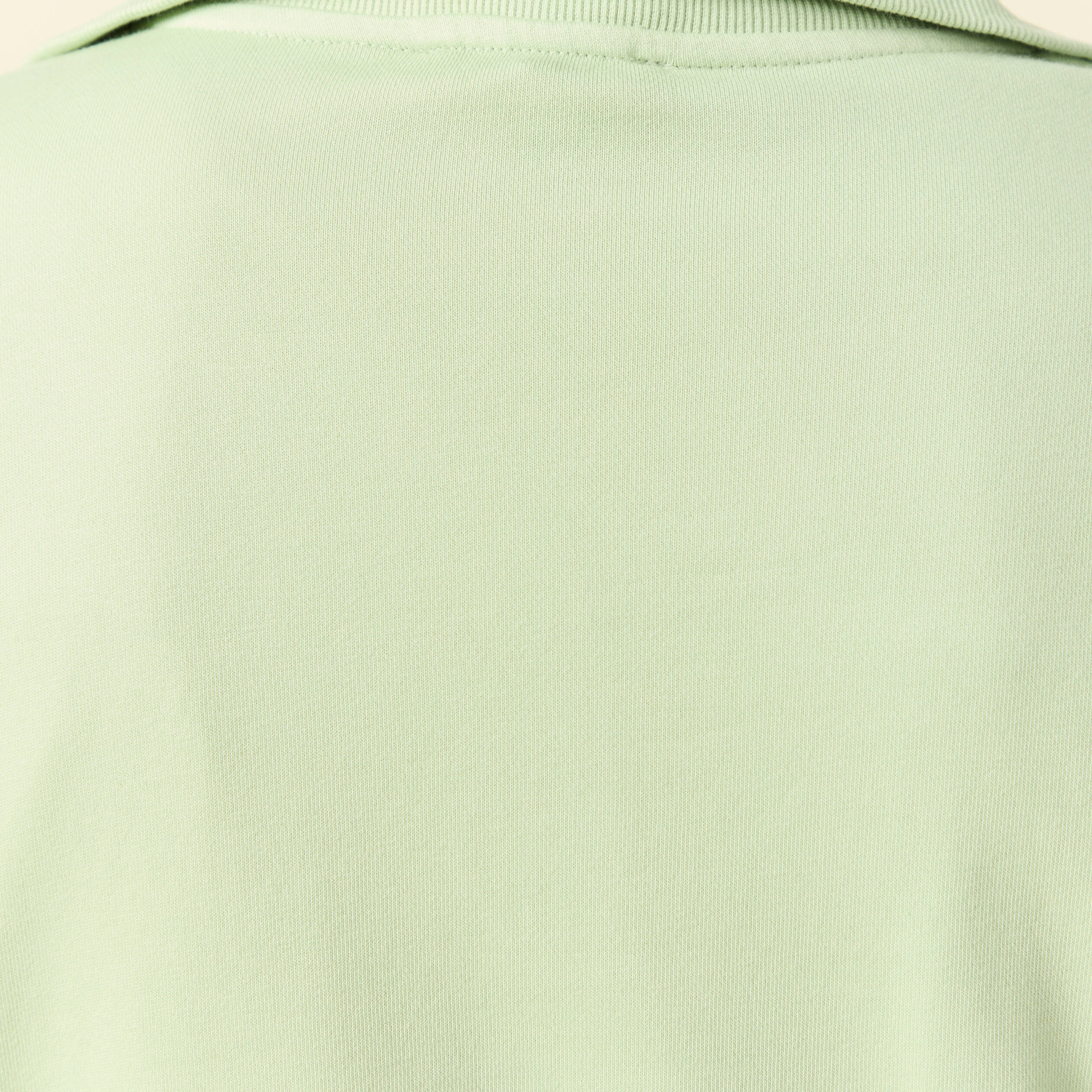 Sweat manches longues col camionneur vert clair femme
