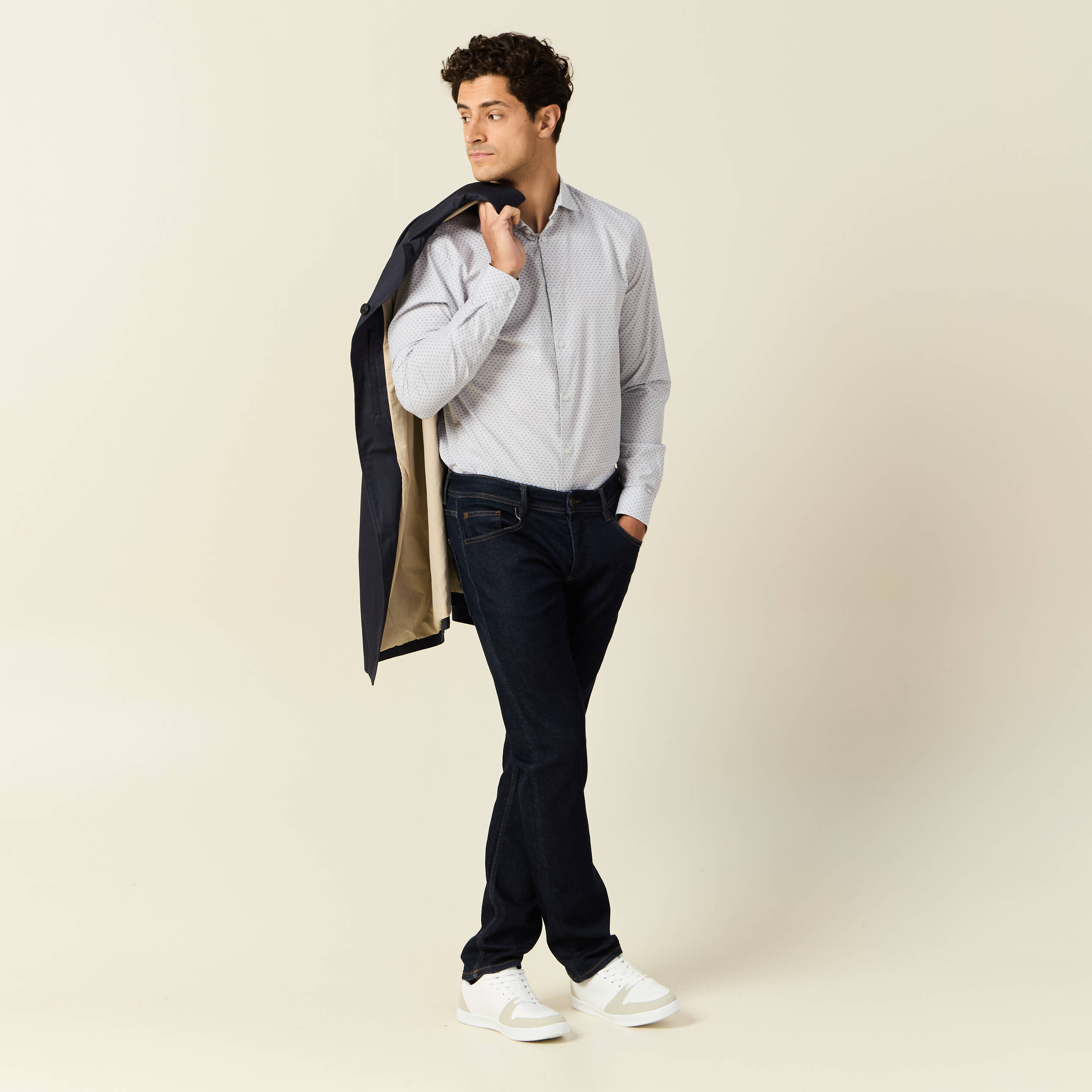 chemise manches longues gris homme Chemise manches longues gris homme