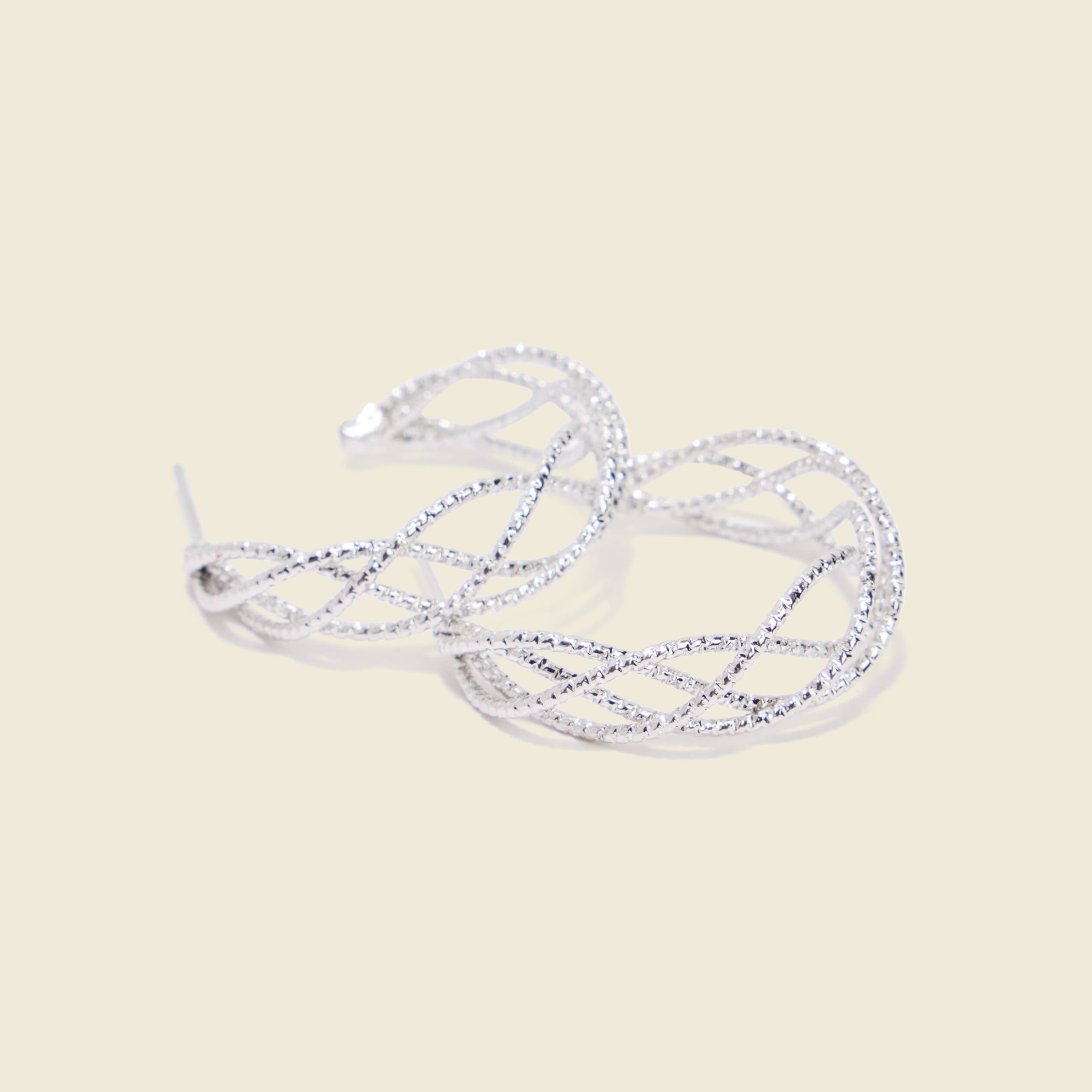 Boucles d'oreilles couleur argent femme