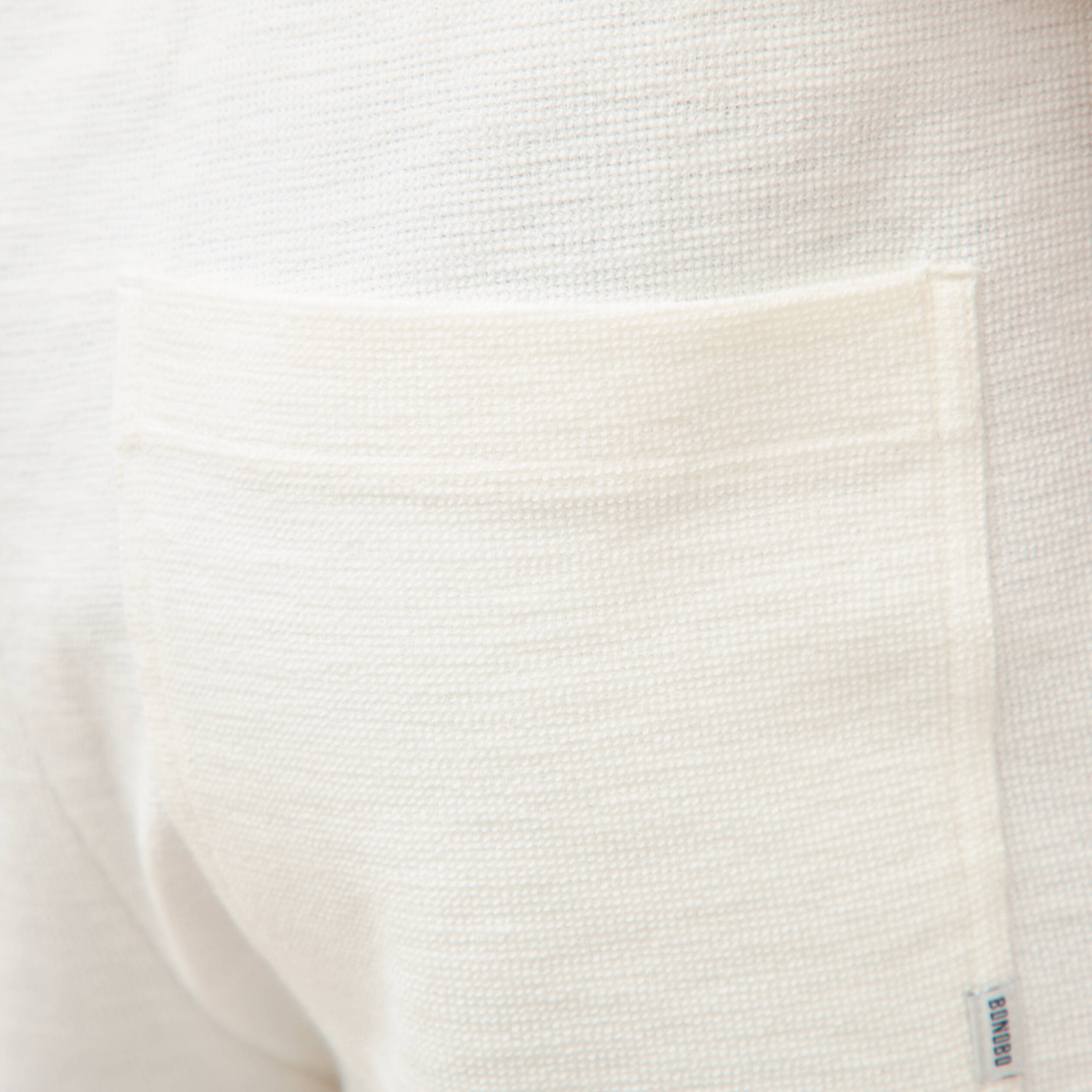 Short droit avec cordon ecru homme