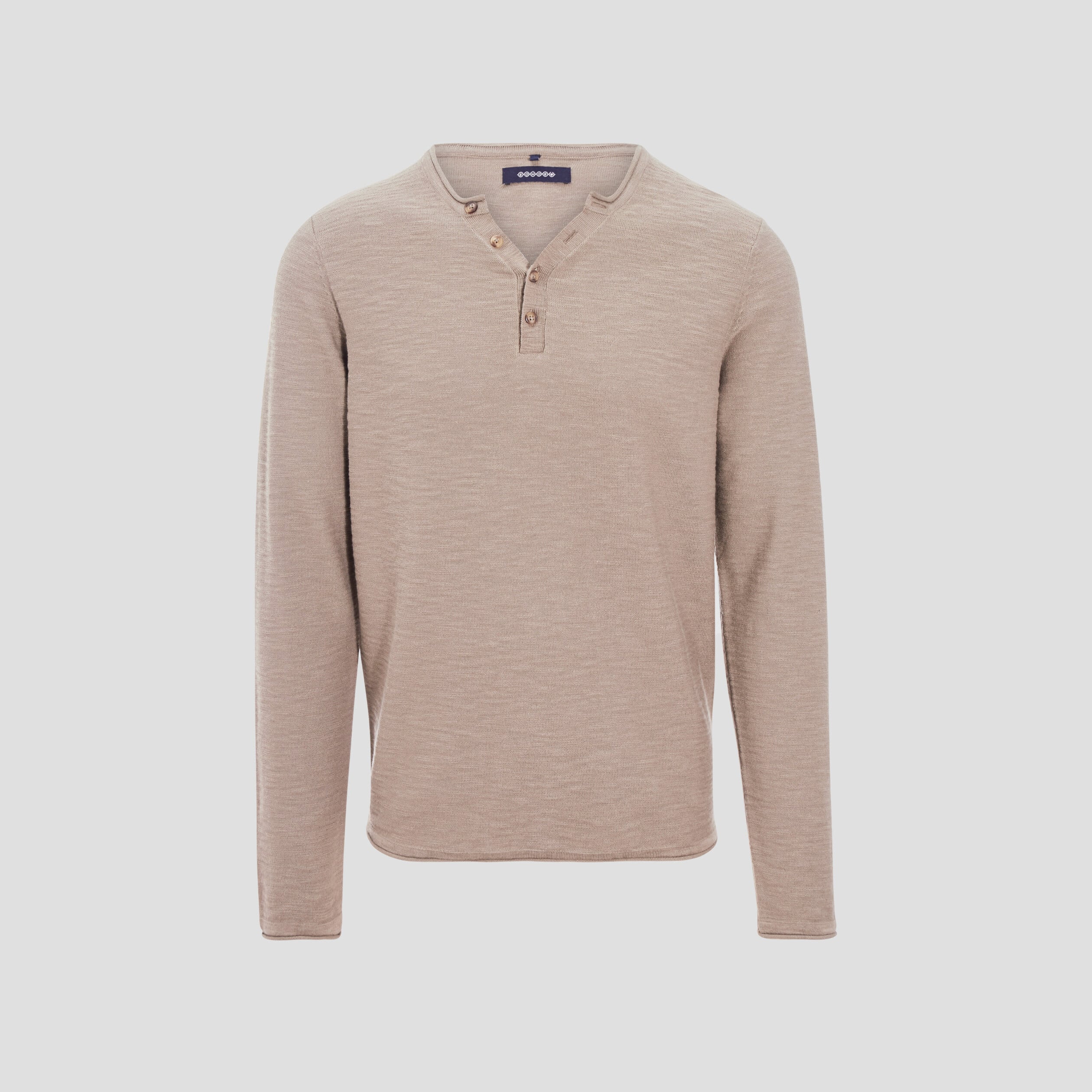 Pull manches longues vert kaki homme