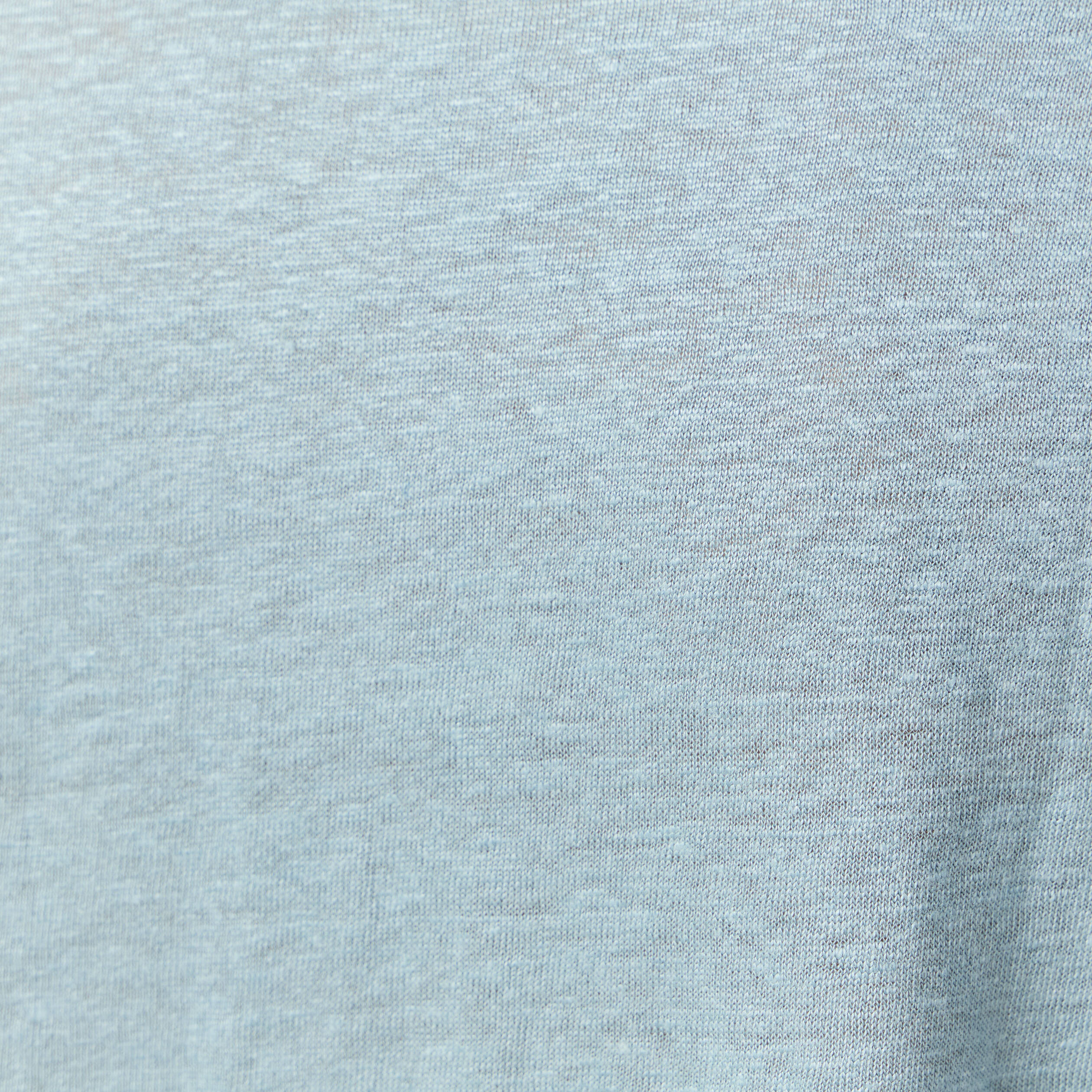 Polo en lin manches courtes bleu gris femme