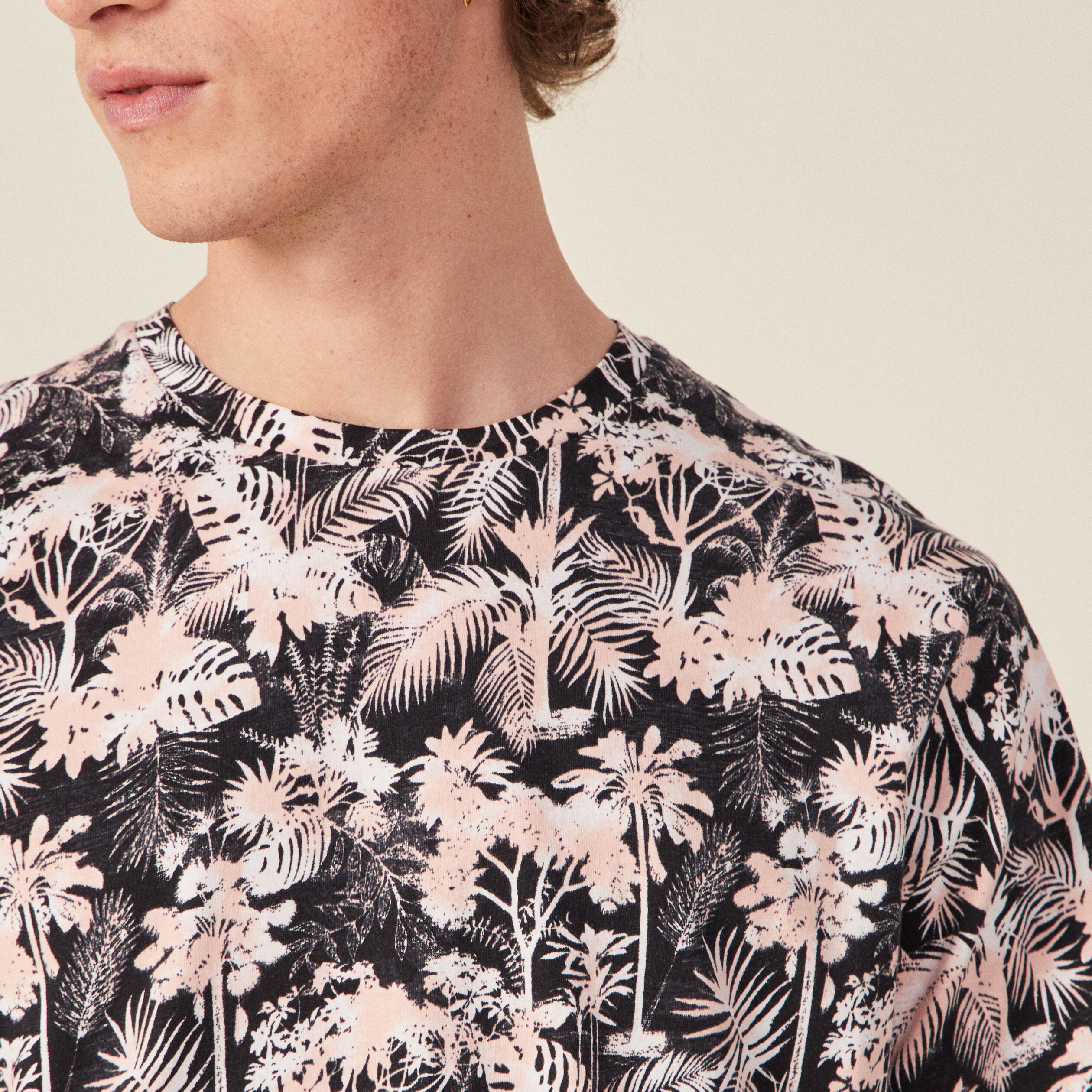 T-shirt à manches courtes noir homme