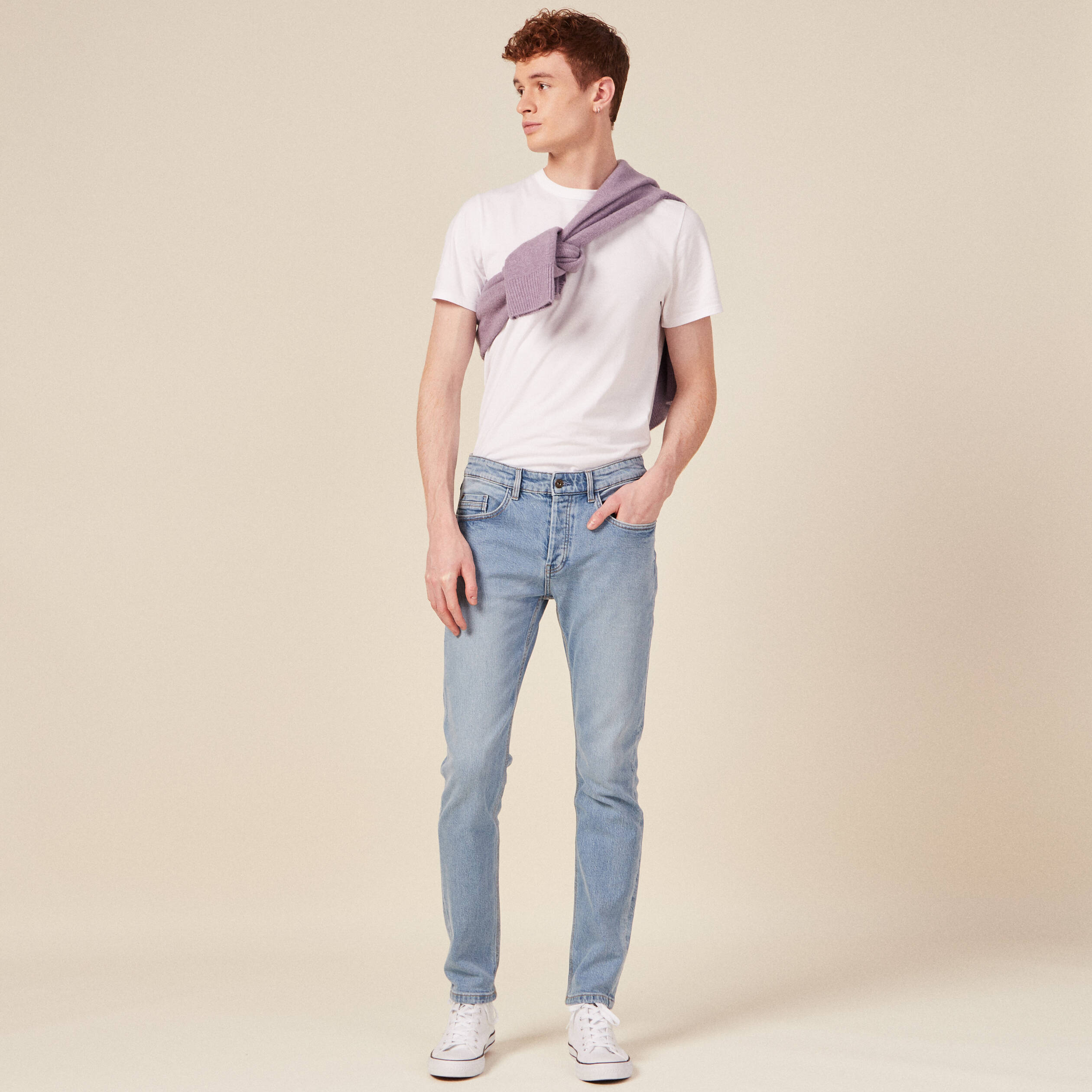 jeans slim 5 poches denim used homme Jeans slim 5 poches denim used homme