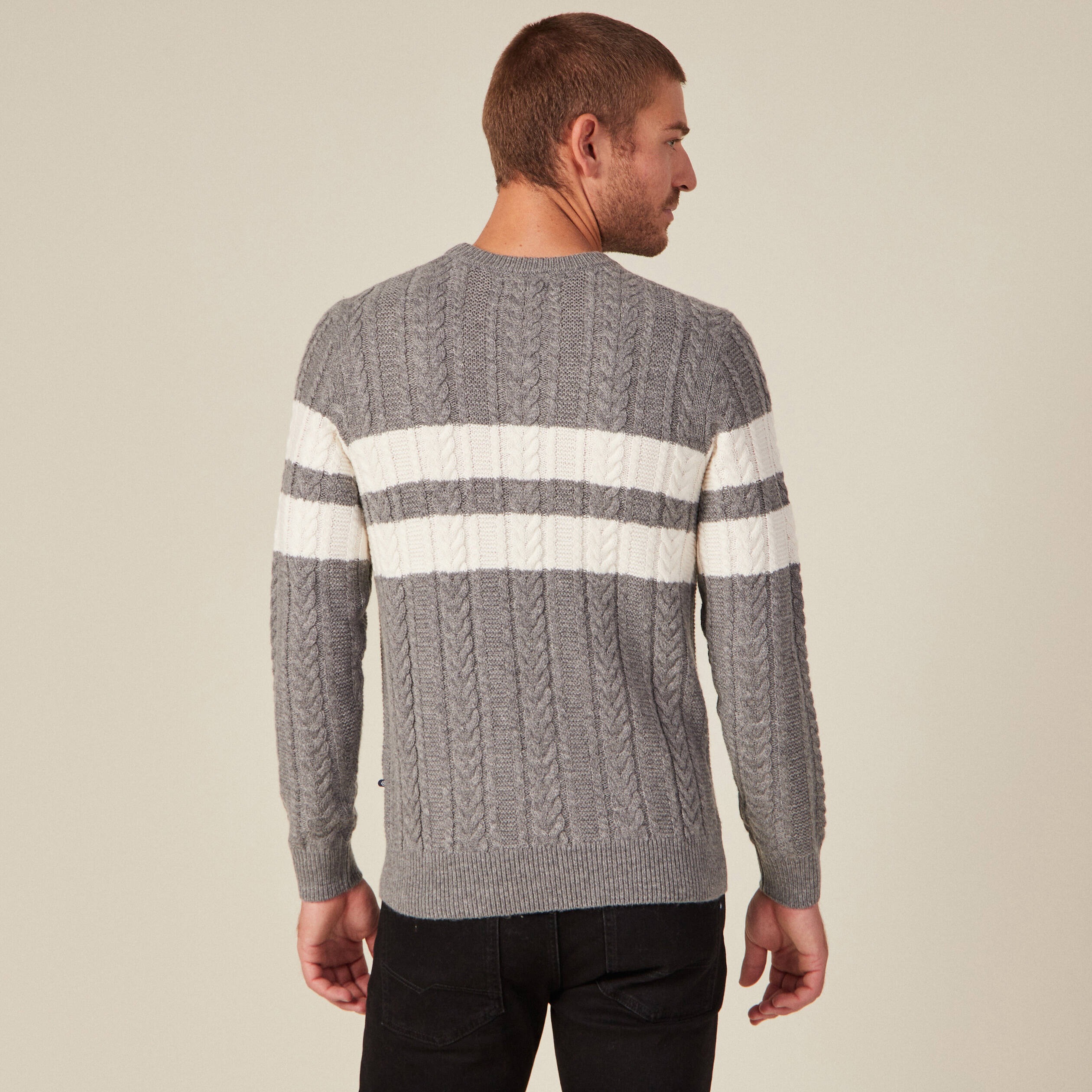 Pull éco-responsable gris foncé homme