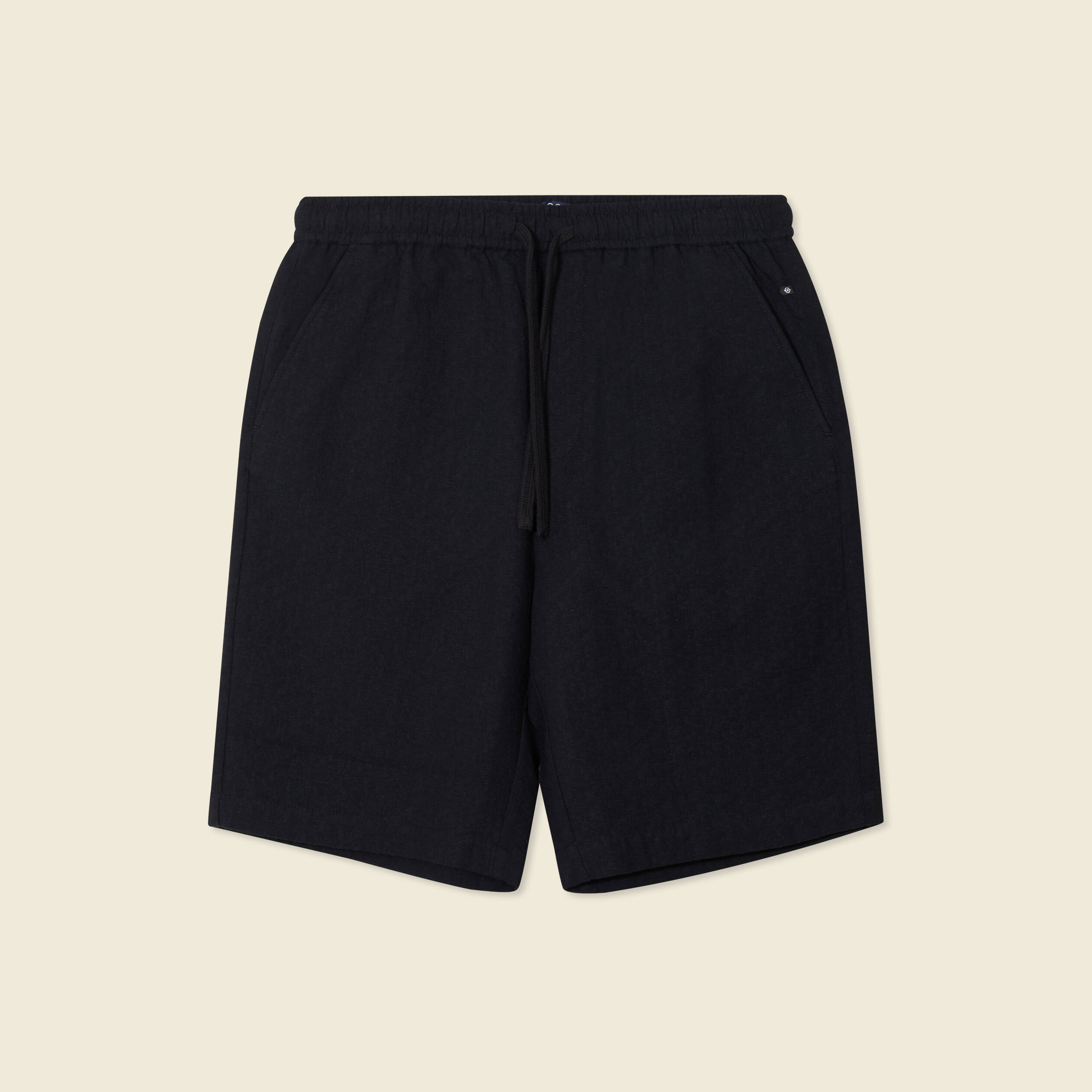 short droit taille elastiquee noir homme Short droit taille élastiquée noir homme