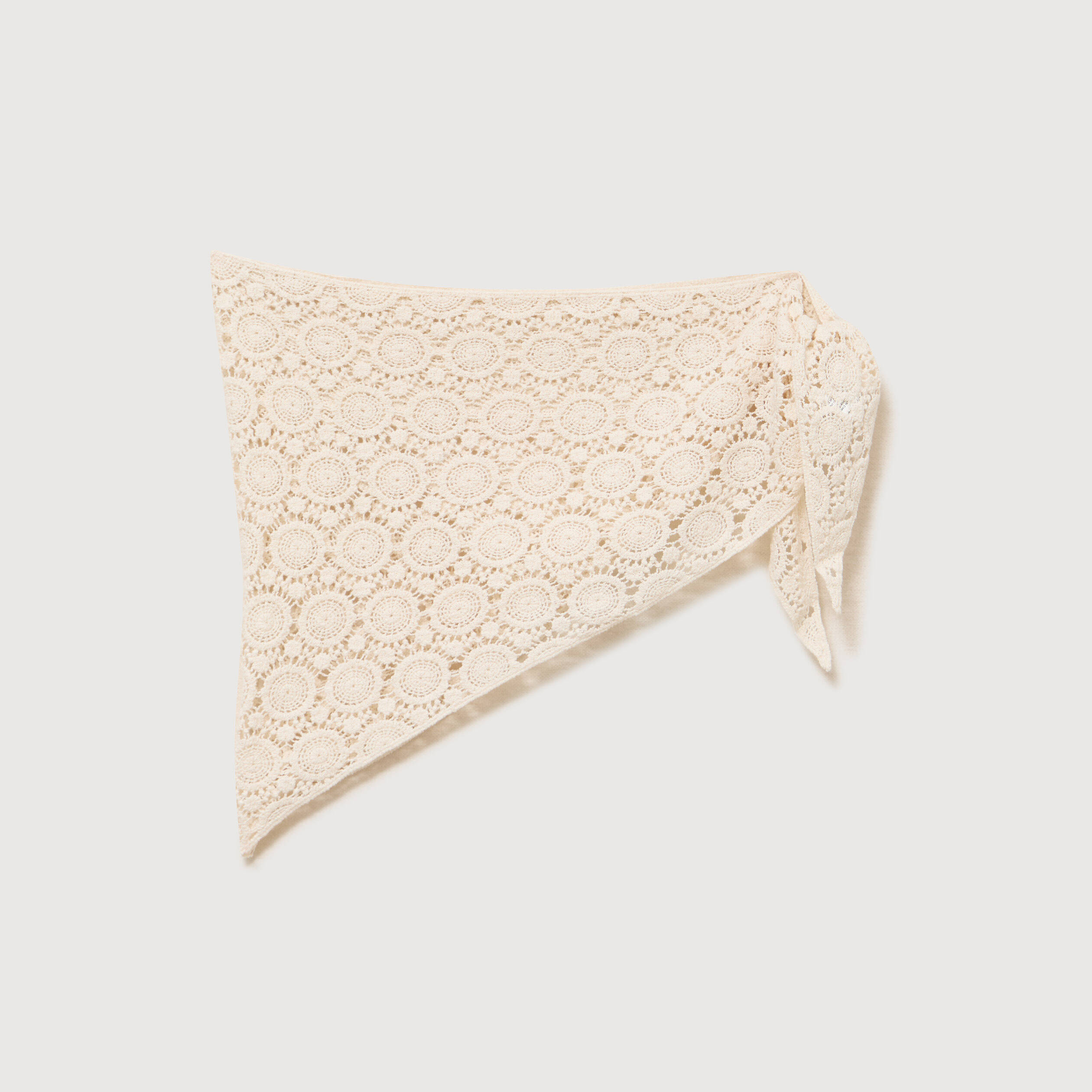 Foulard en coton ivoire femme