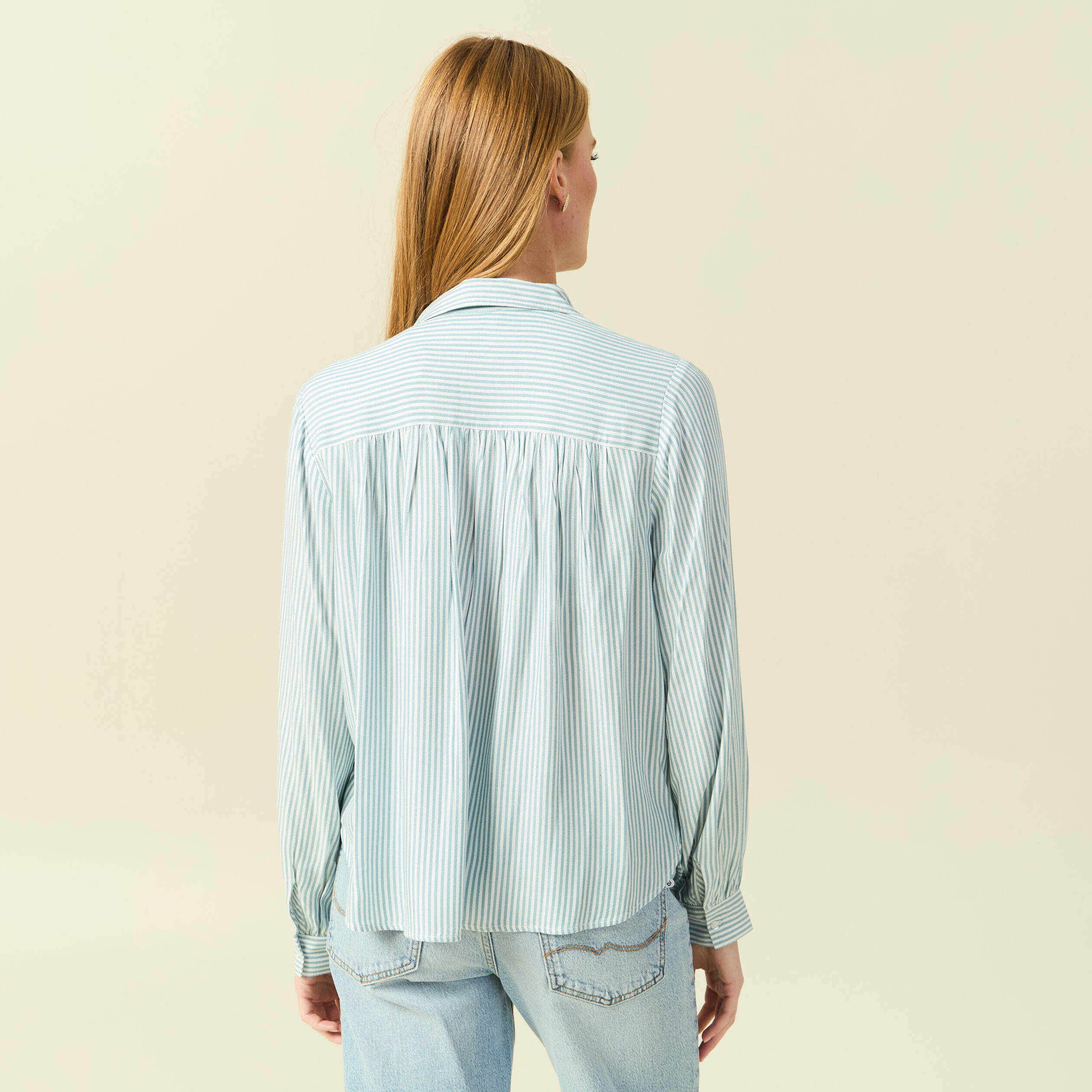 Blouse manches longues gris femme