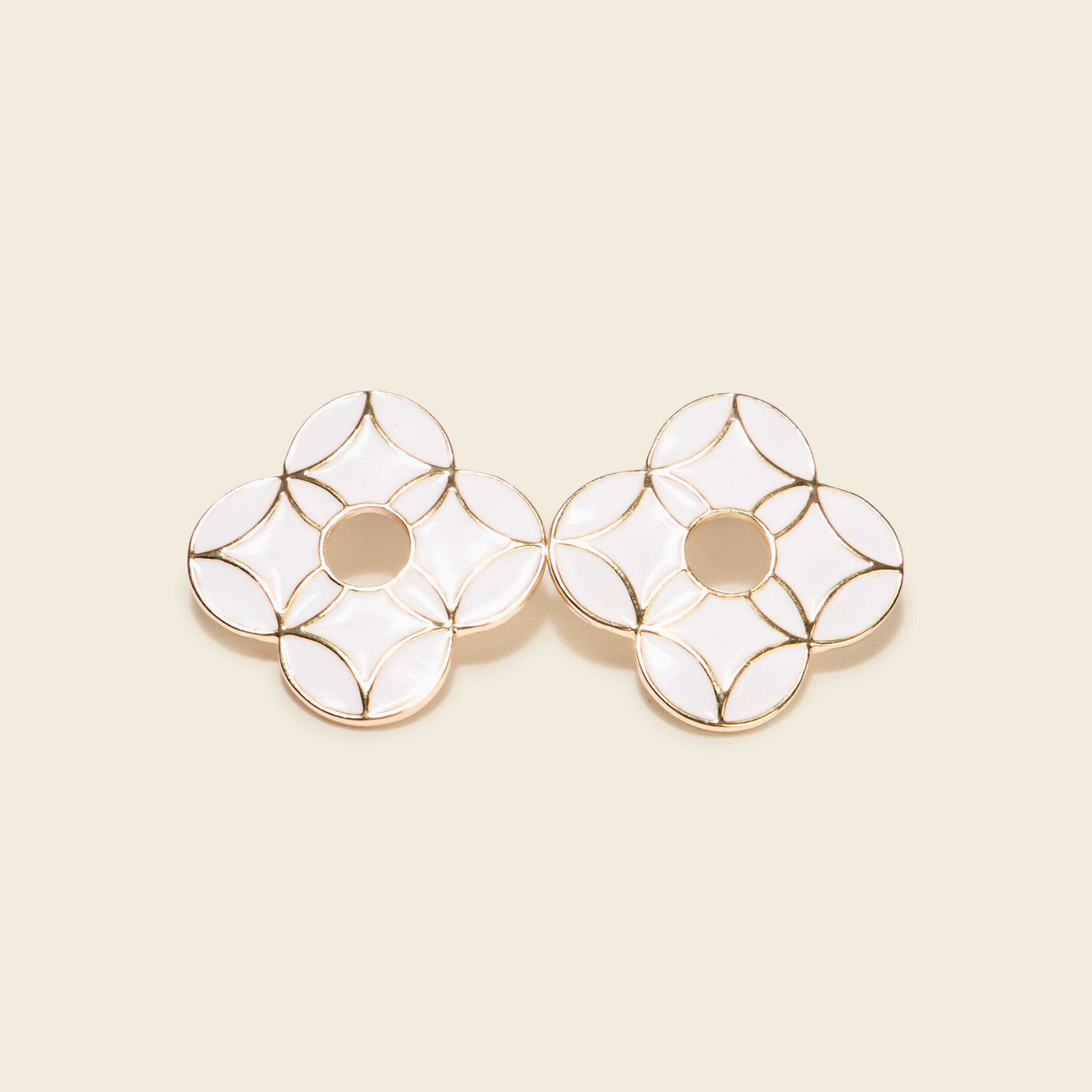 boucles doreilles ecru femme Boucles d'oreilles ecru femme