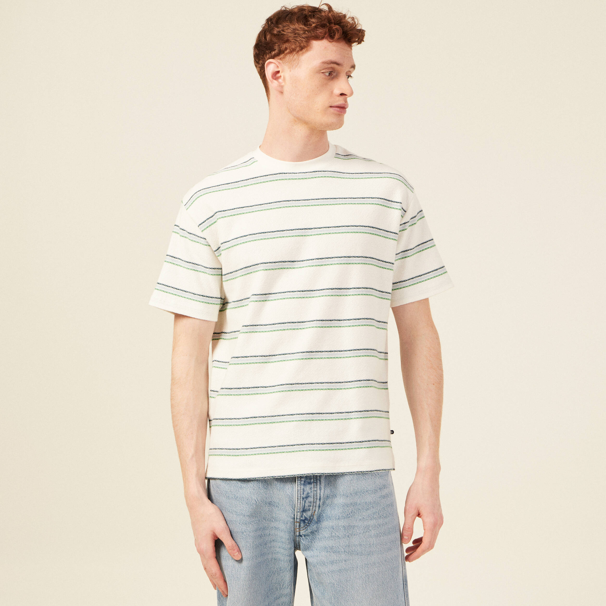 t shirt manches courtes ecru homme T-shirt manches courtes ecru homme