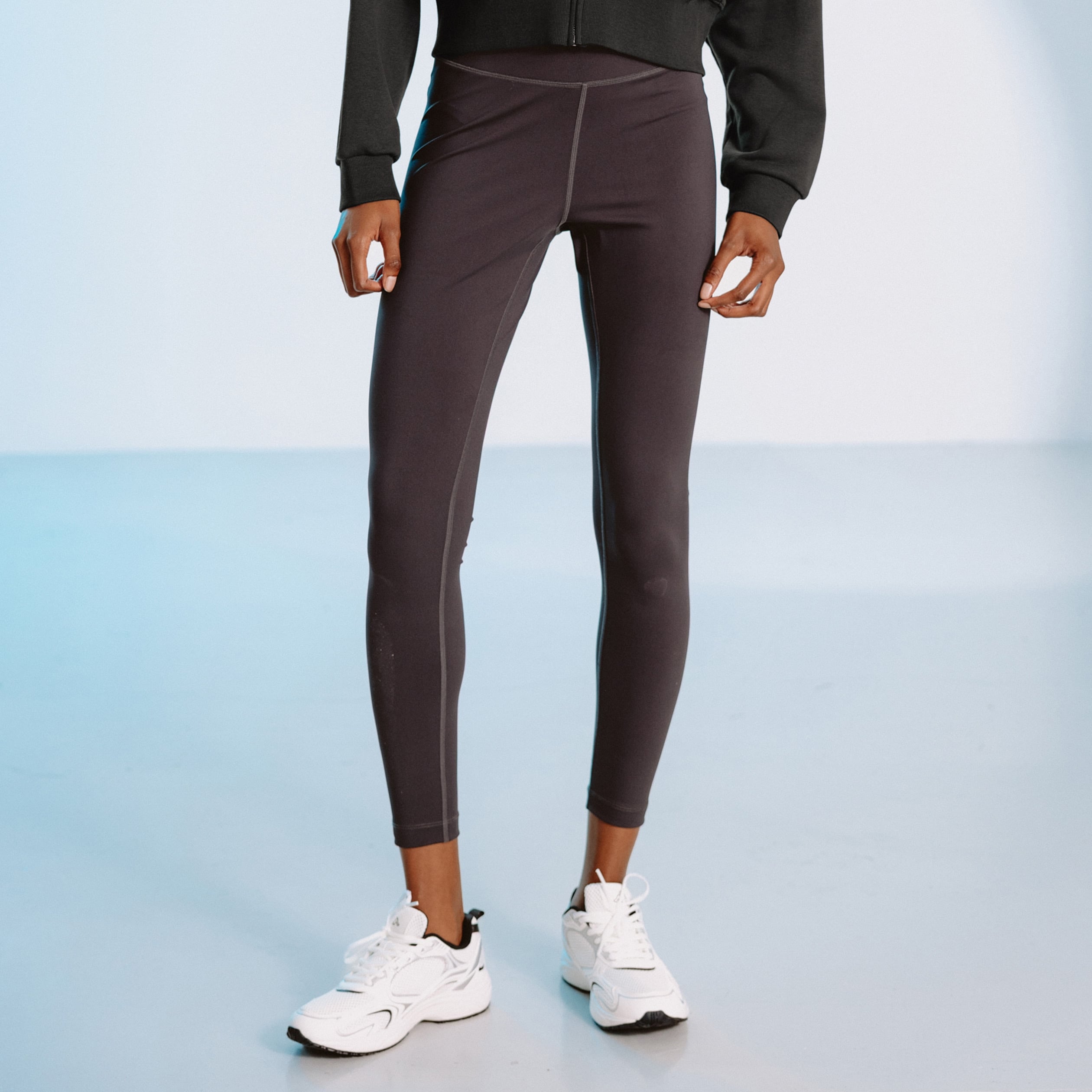 Leggings gris fonc&eacute; femme