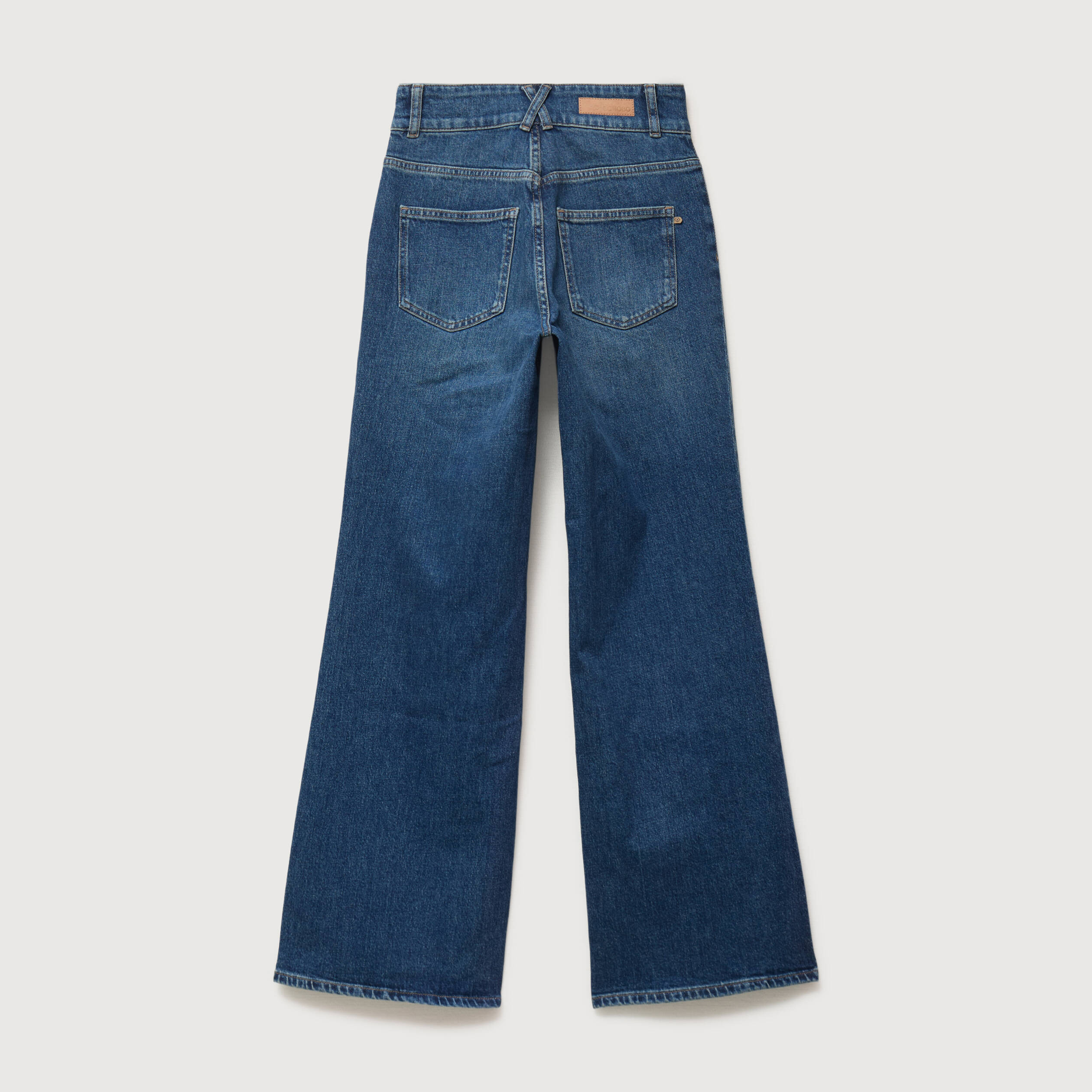 Jeans bootcut taille haute bleu femme