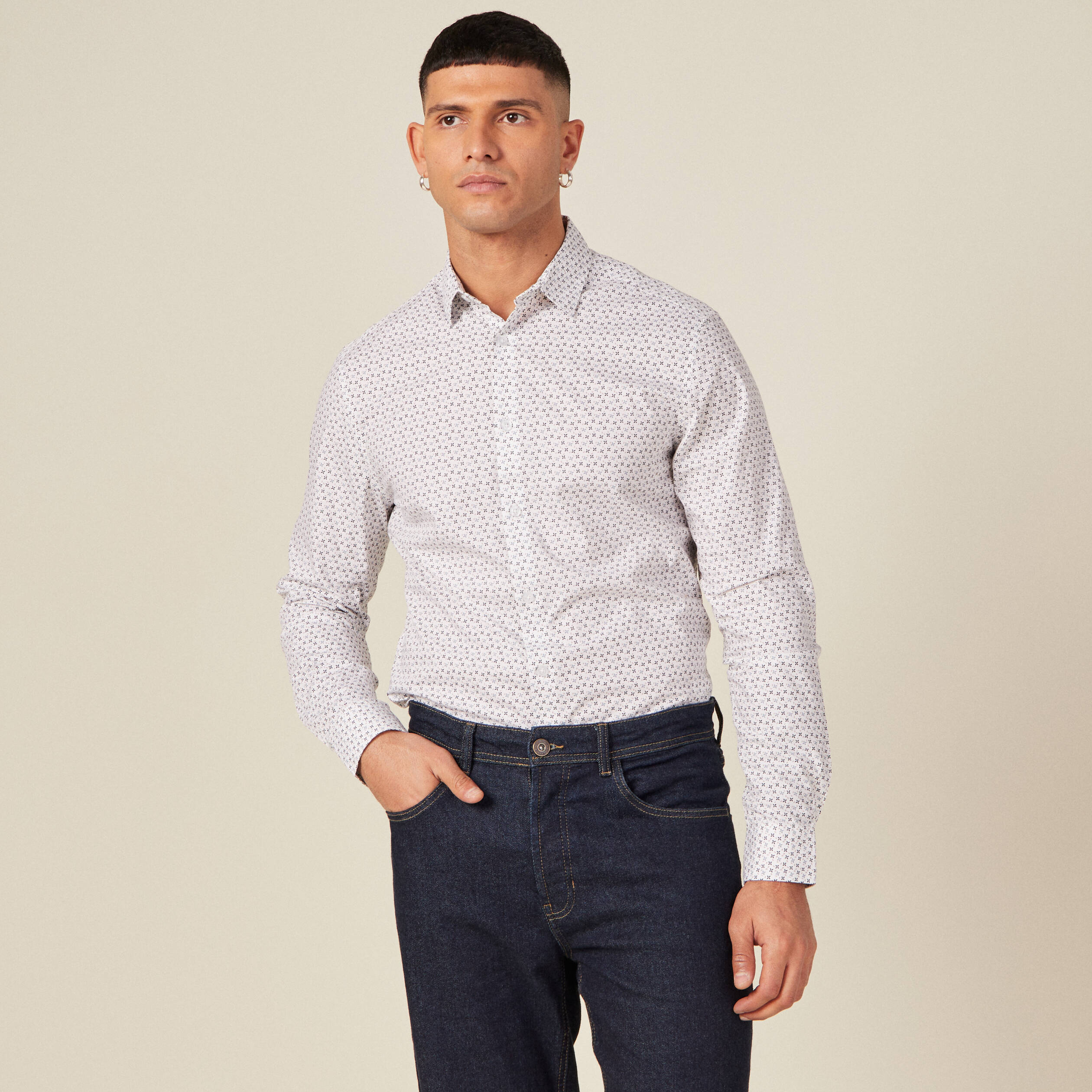 Chemise éco-responsable blanc homme