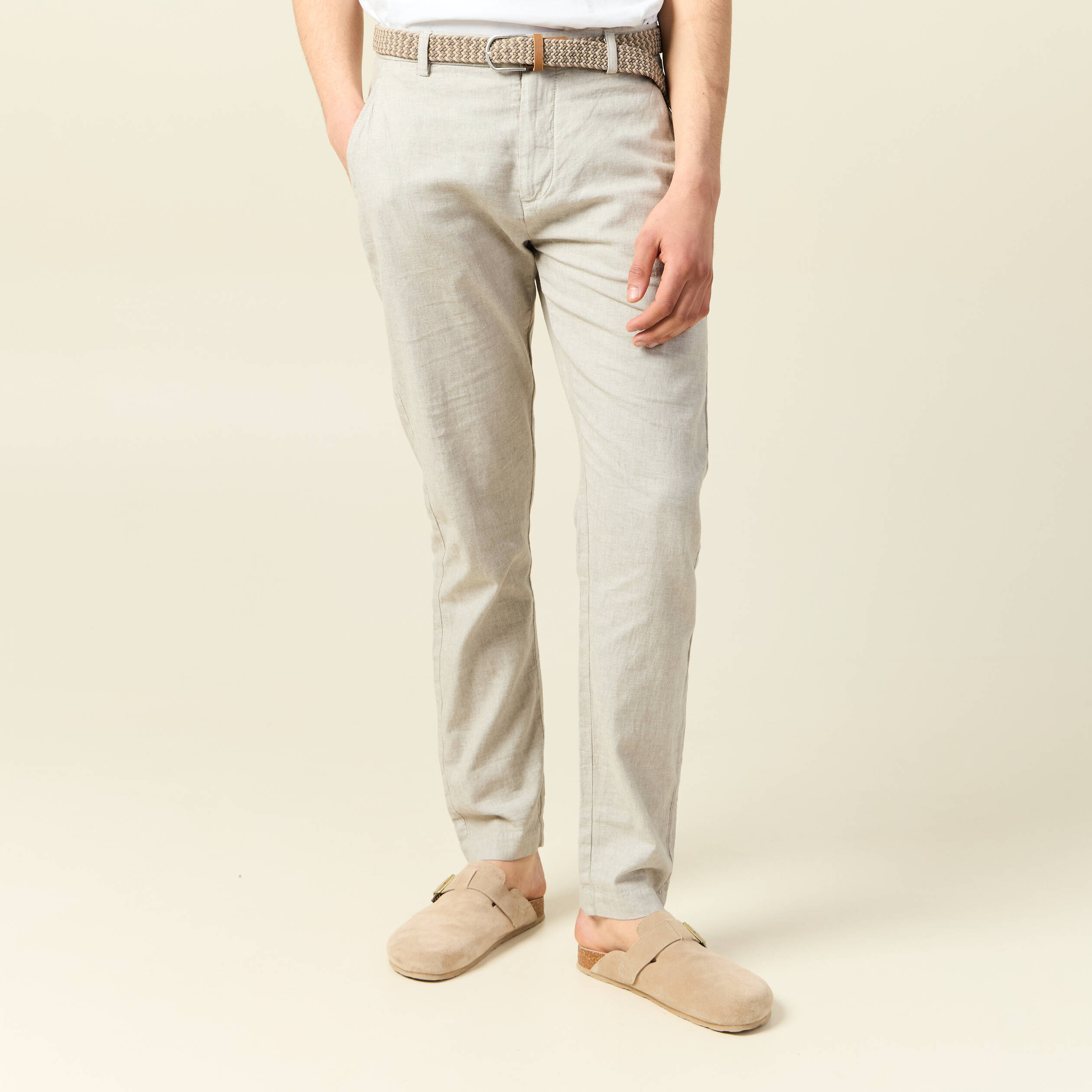 pantalon eco responsable gris homme Pantalon éco-responsable gris homme