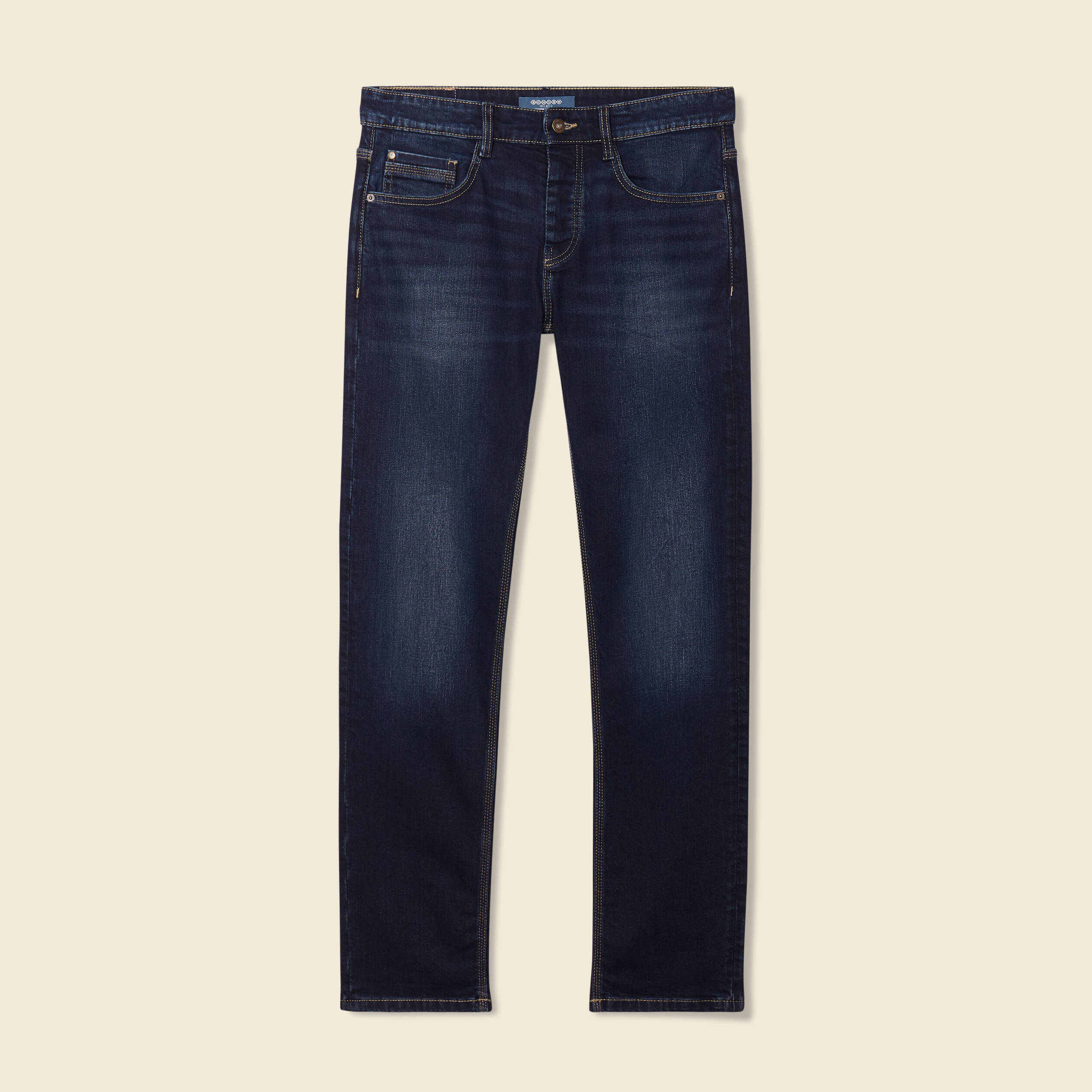 Jeans straight longueur 32 denim brut homme