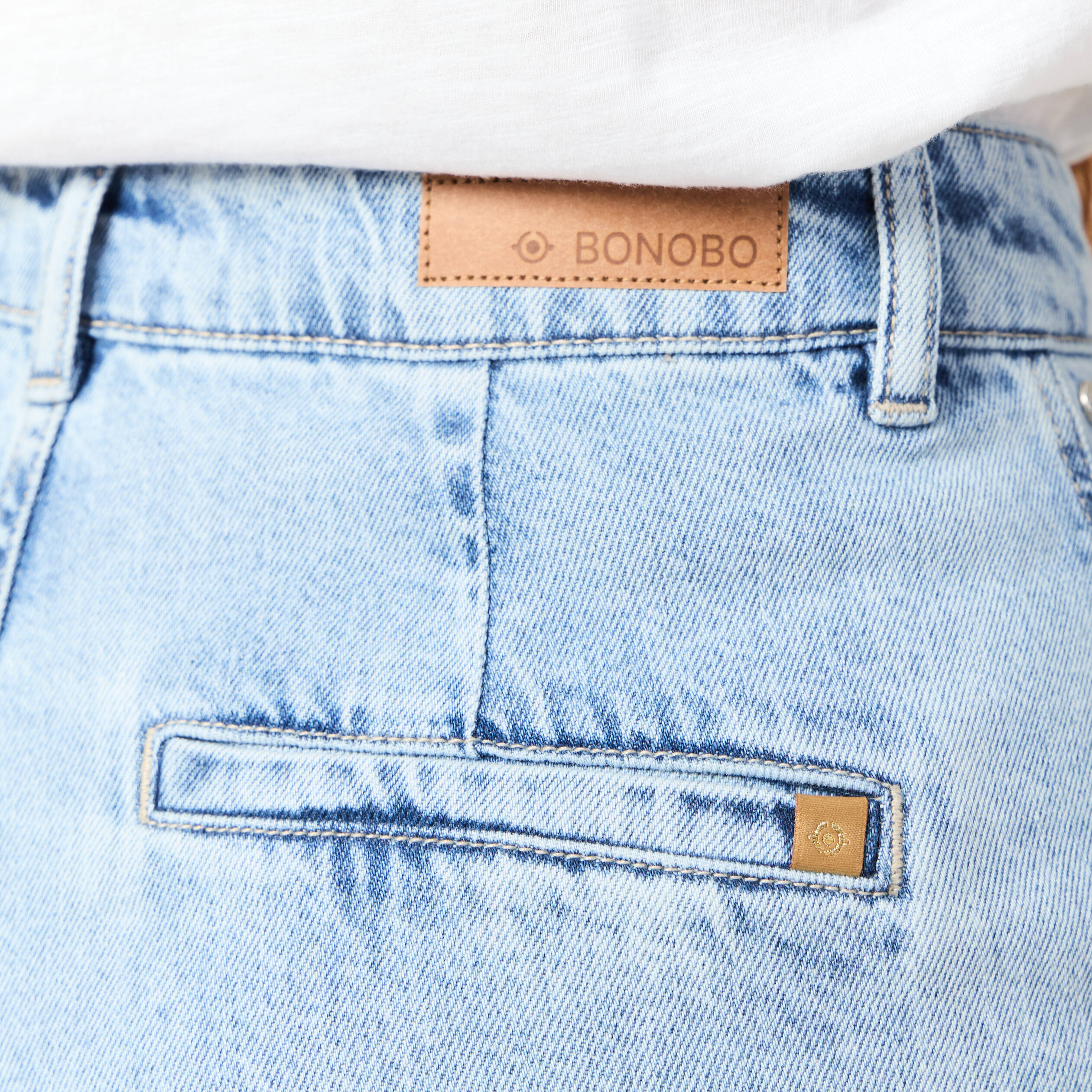 jeans large denim bleach femme Jeans large denim bleach femme