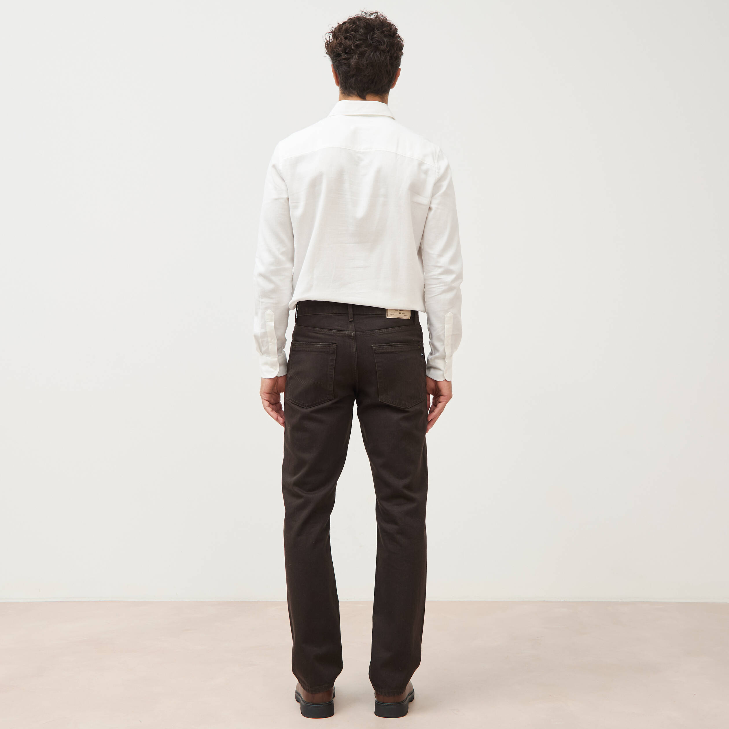 Jeans regular longueur 32 marron homme