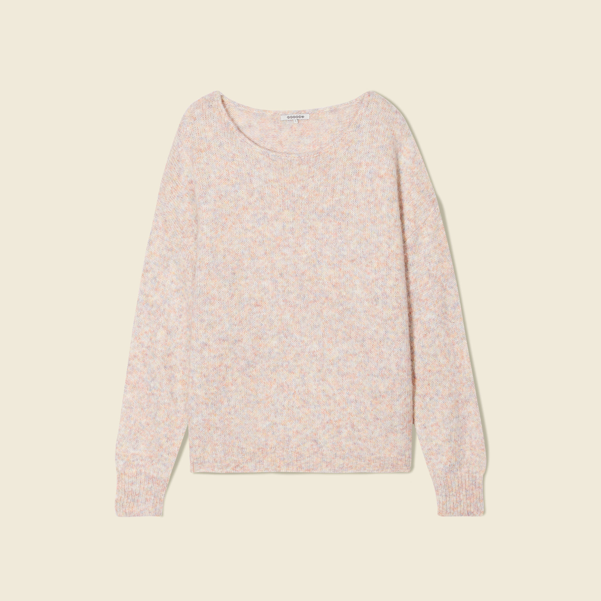 Pull manches longues violet foncé femme