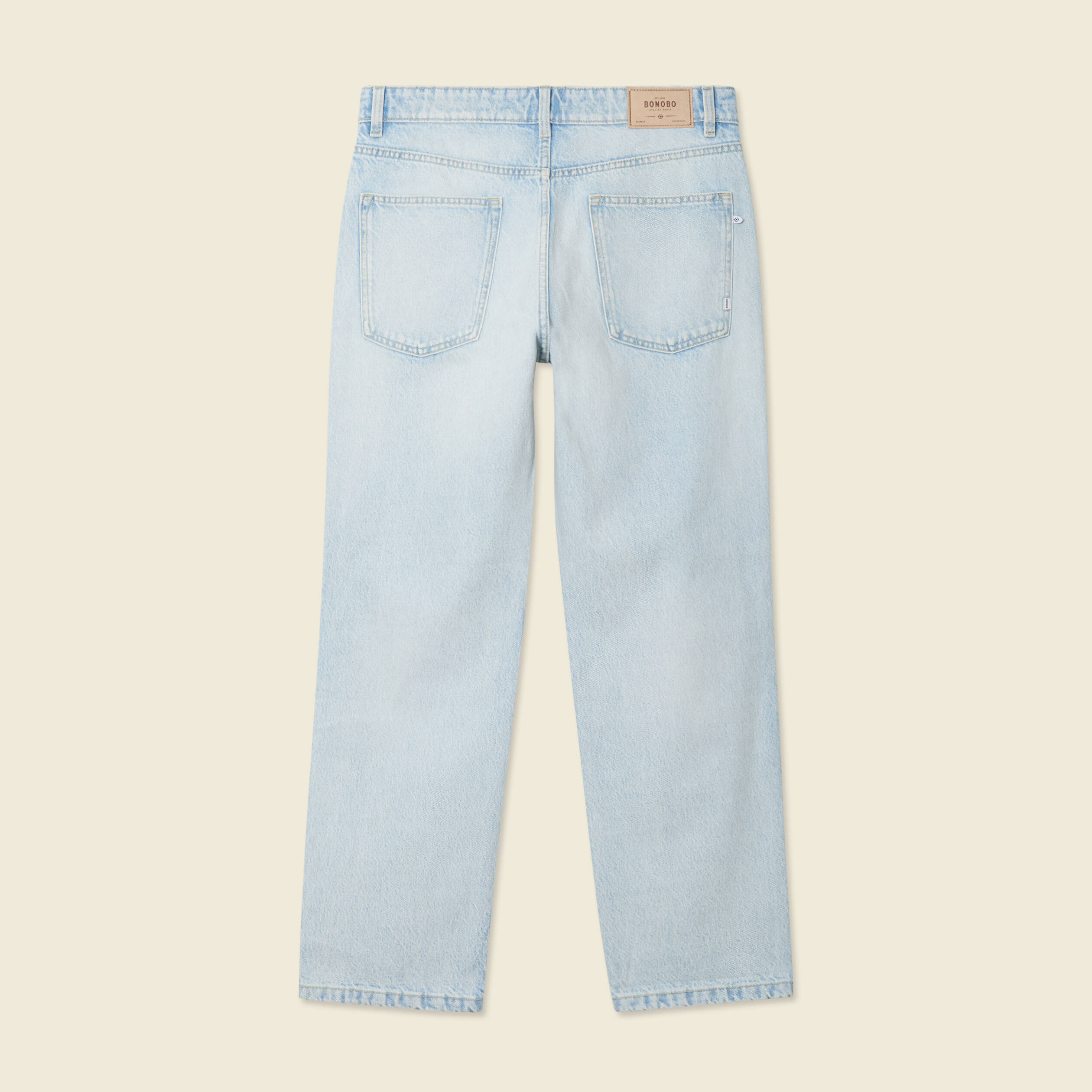 Jeans large 5 poches denim snow bleach homme