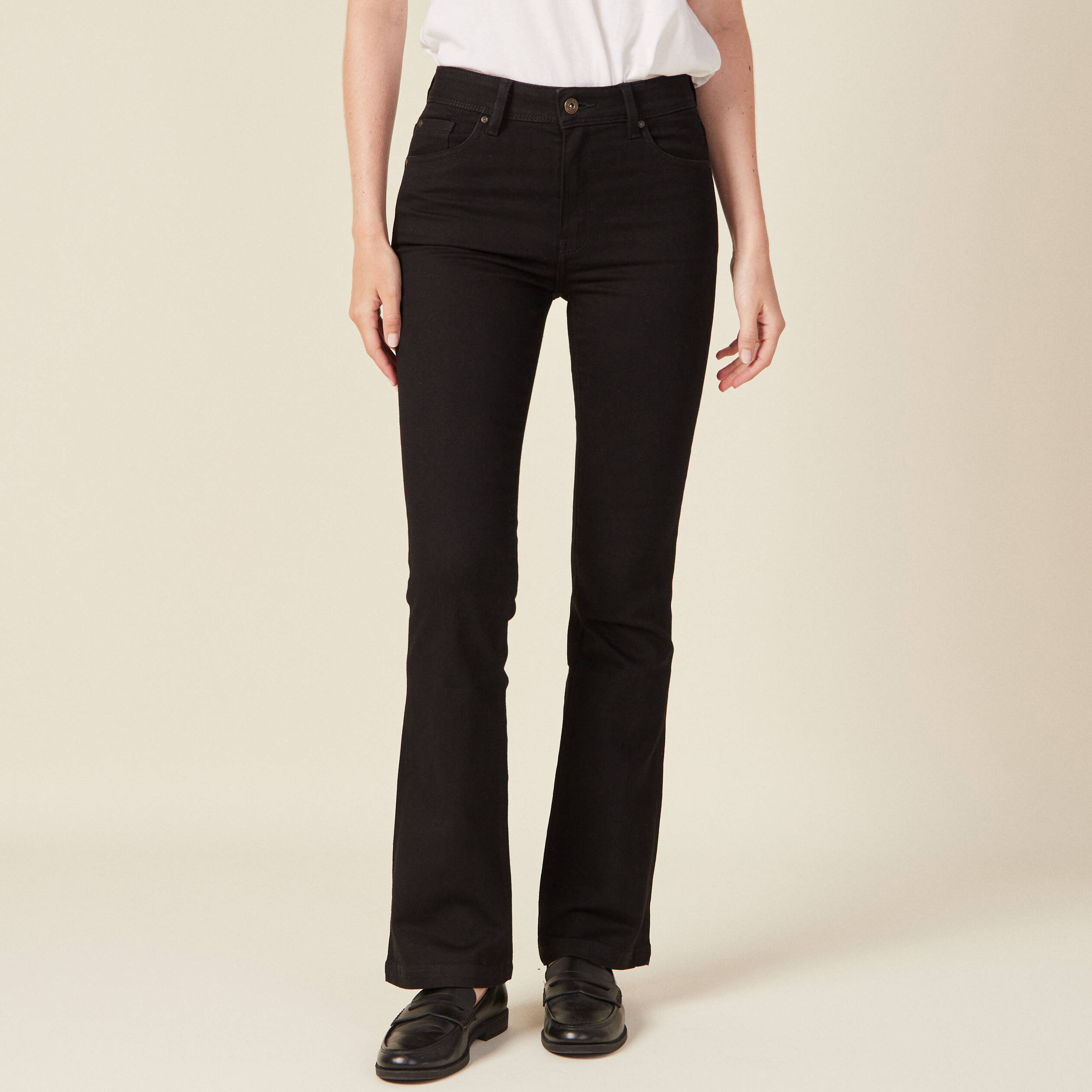 jeans bootcut denim noir femme Jeans bootcut denim noir femme