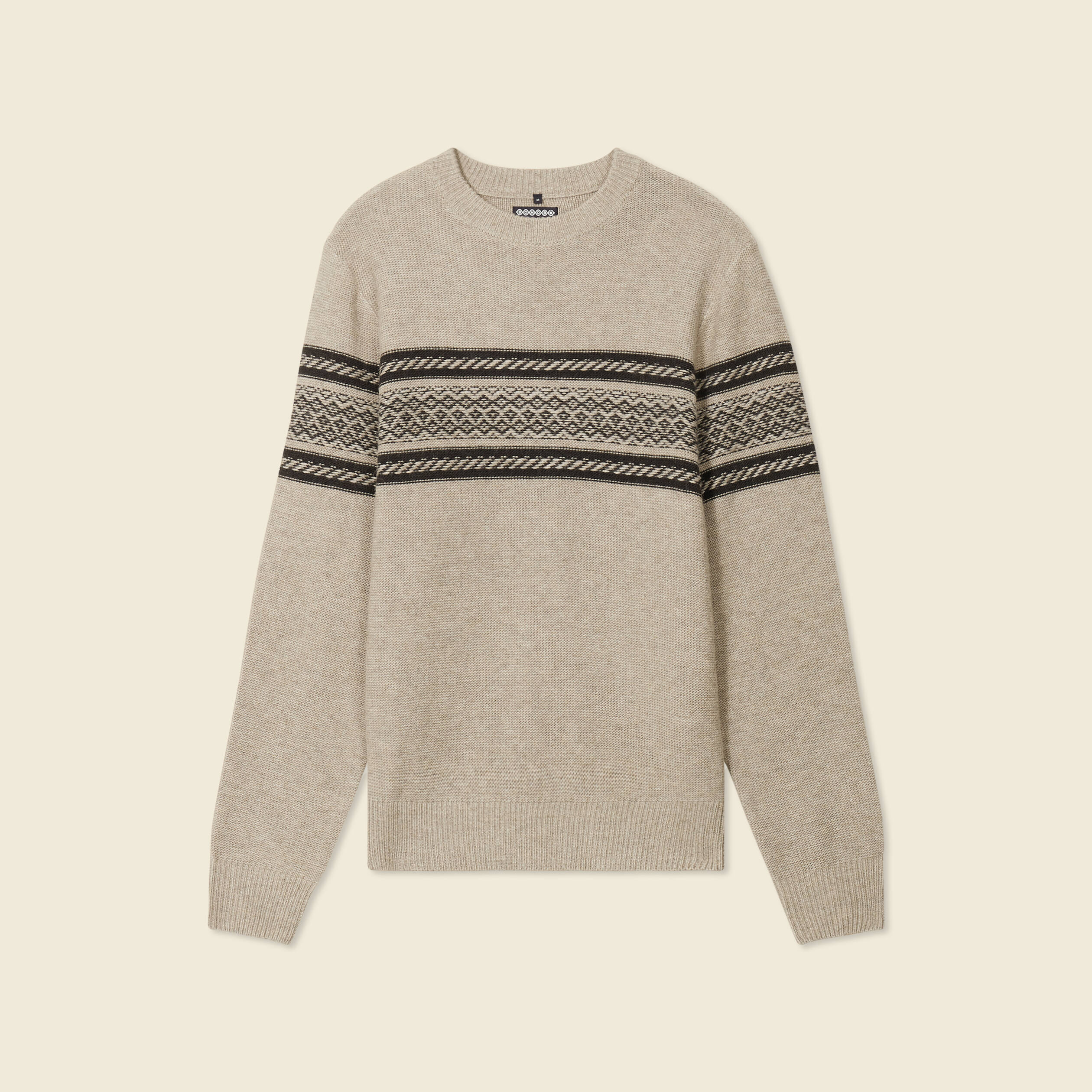pull manches longues beige homme Pull manches longues beige homme