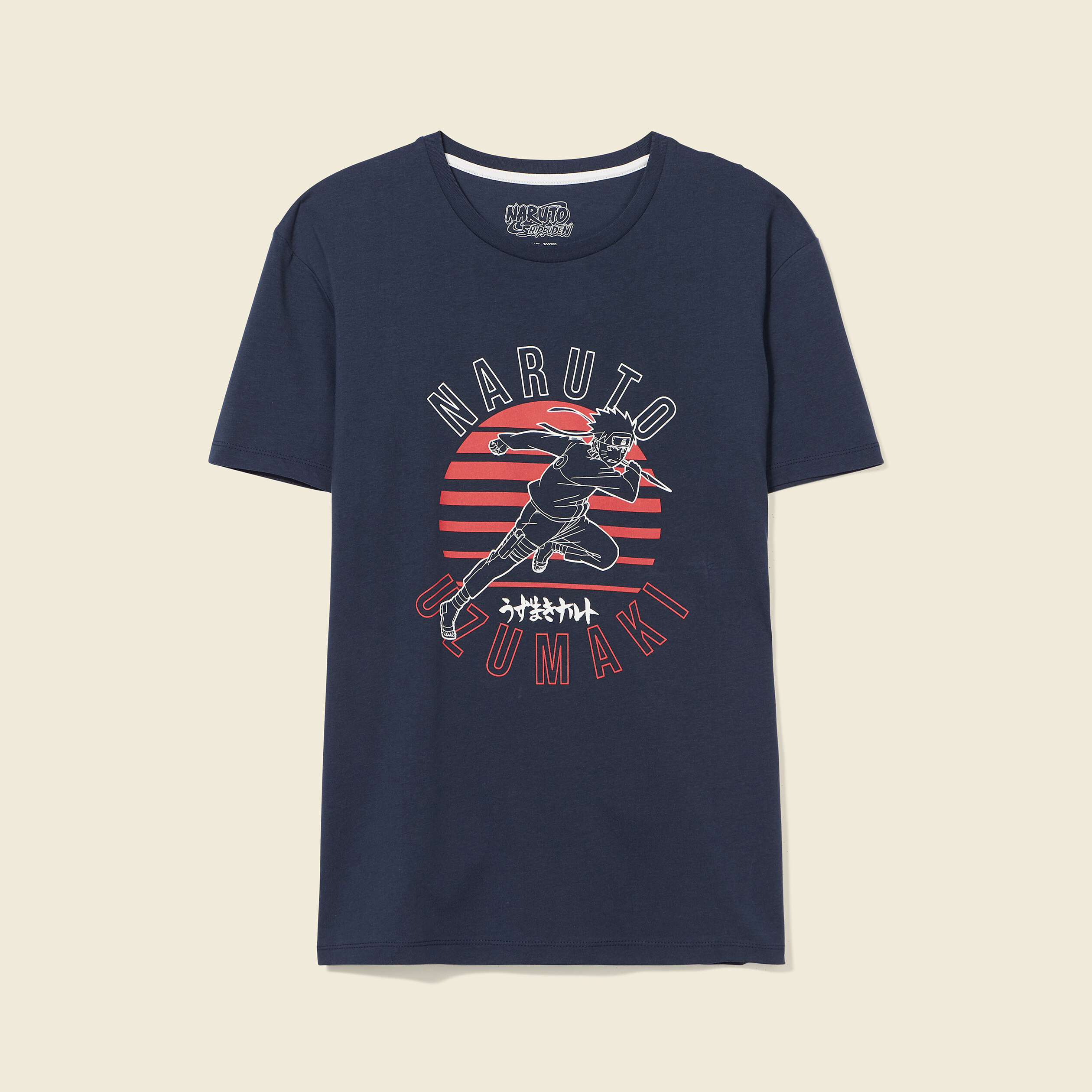 T-shirt manches courtes Naruto bleu marine homme