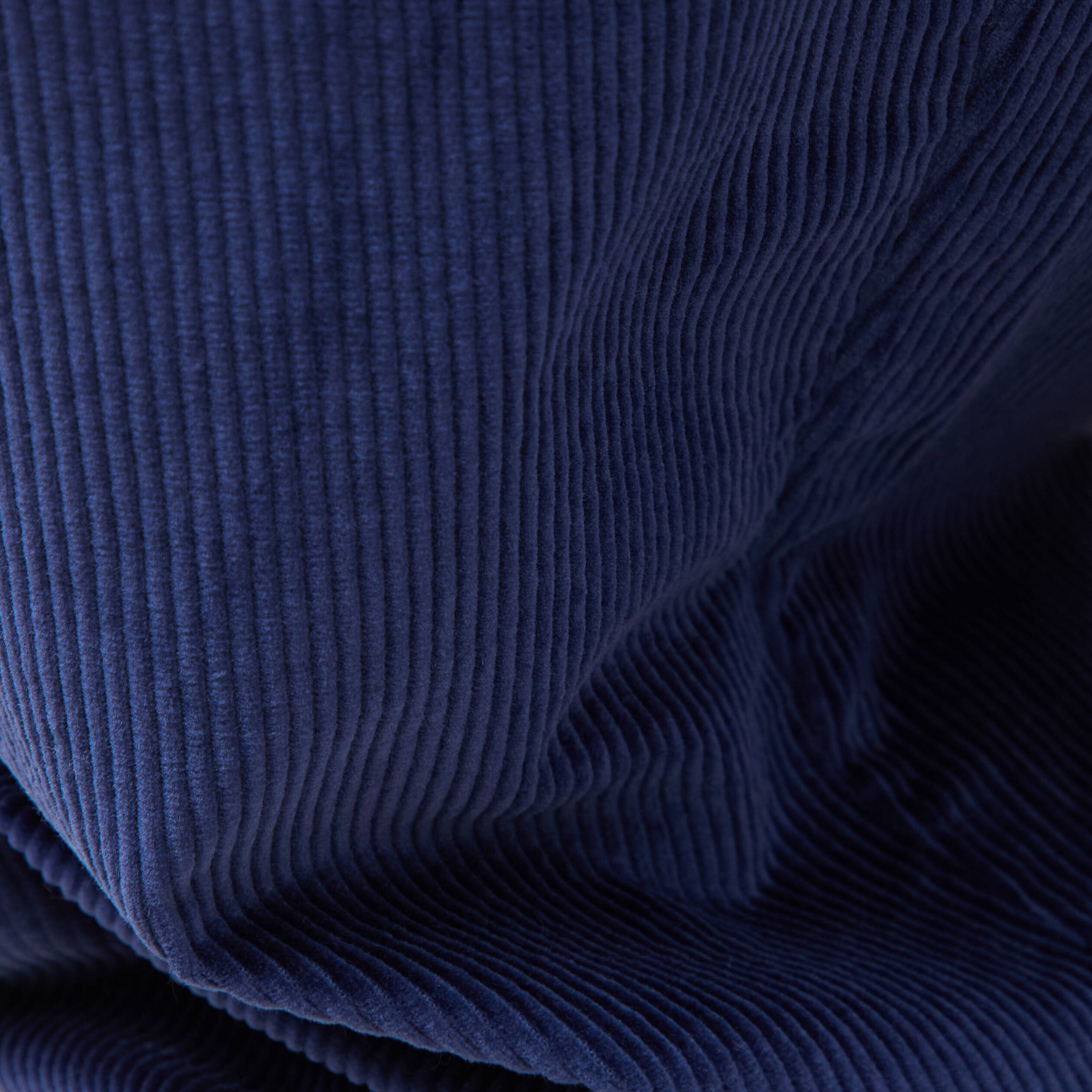 Pantalon large en velours longueur 32 bleu fonc&eacute; homme
