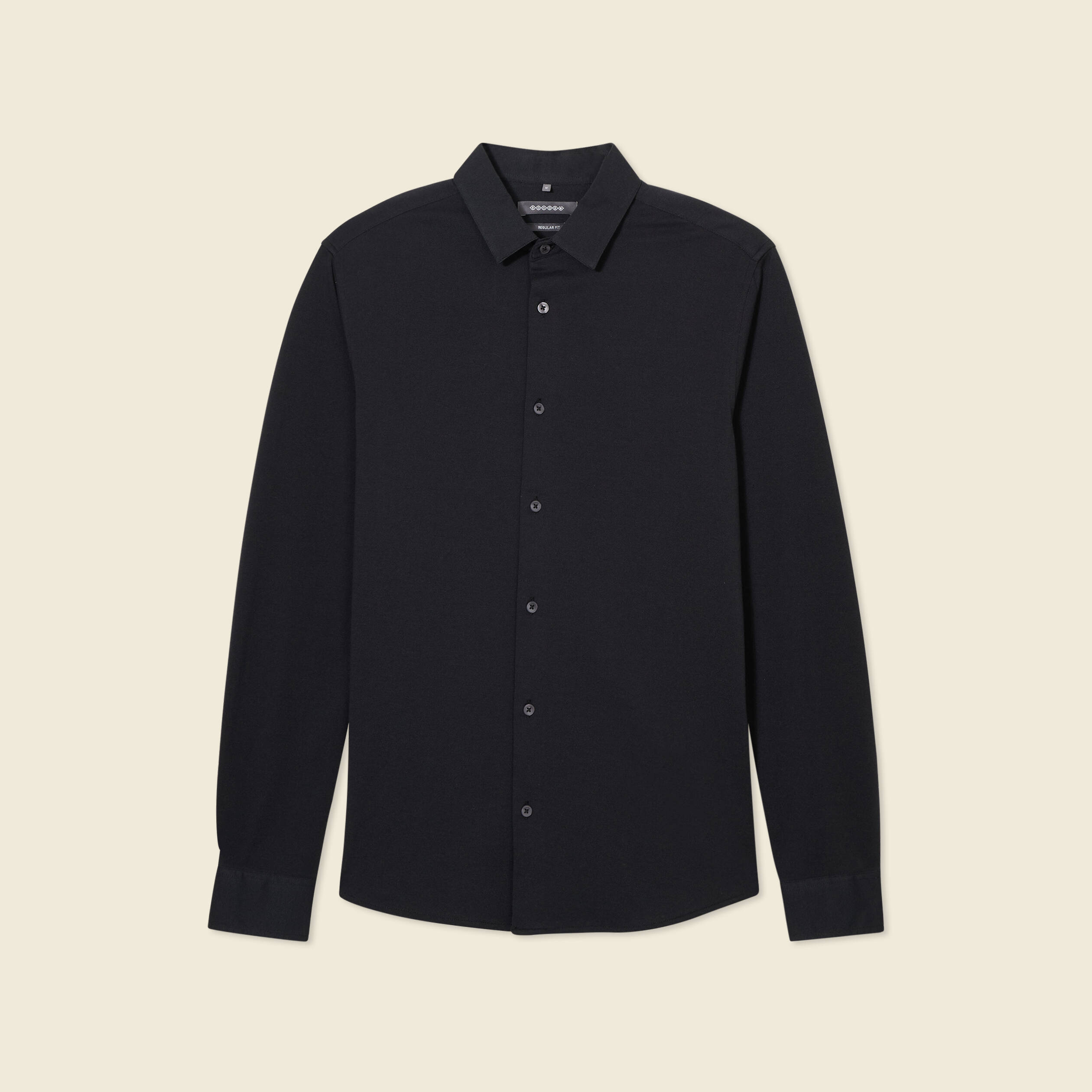 Chemise manches longues noir homme