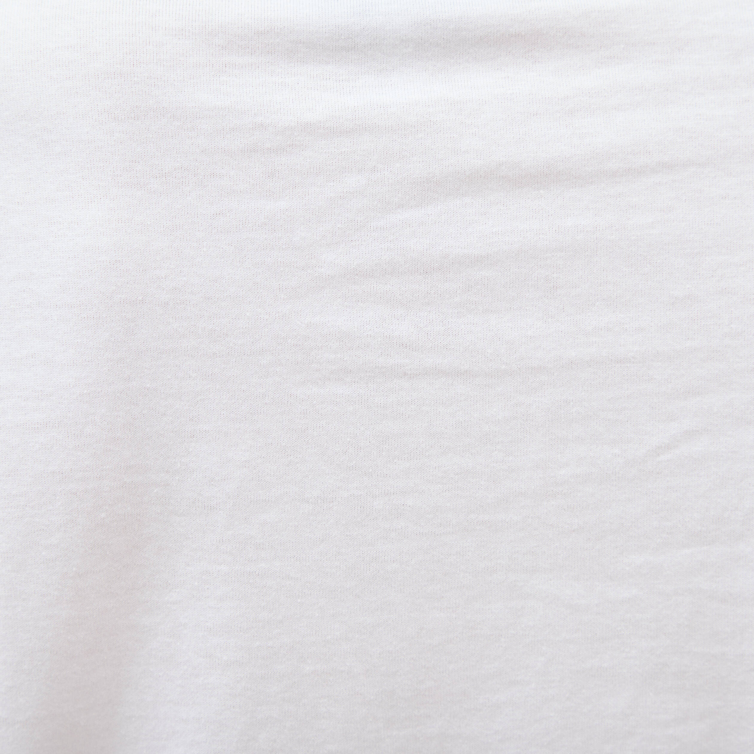 T-shirt droit col rond manches courtes blanc femme
