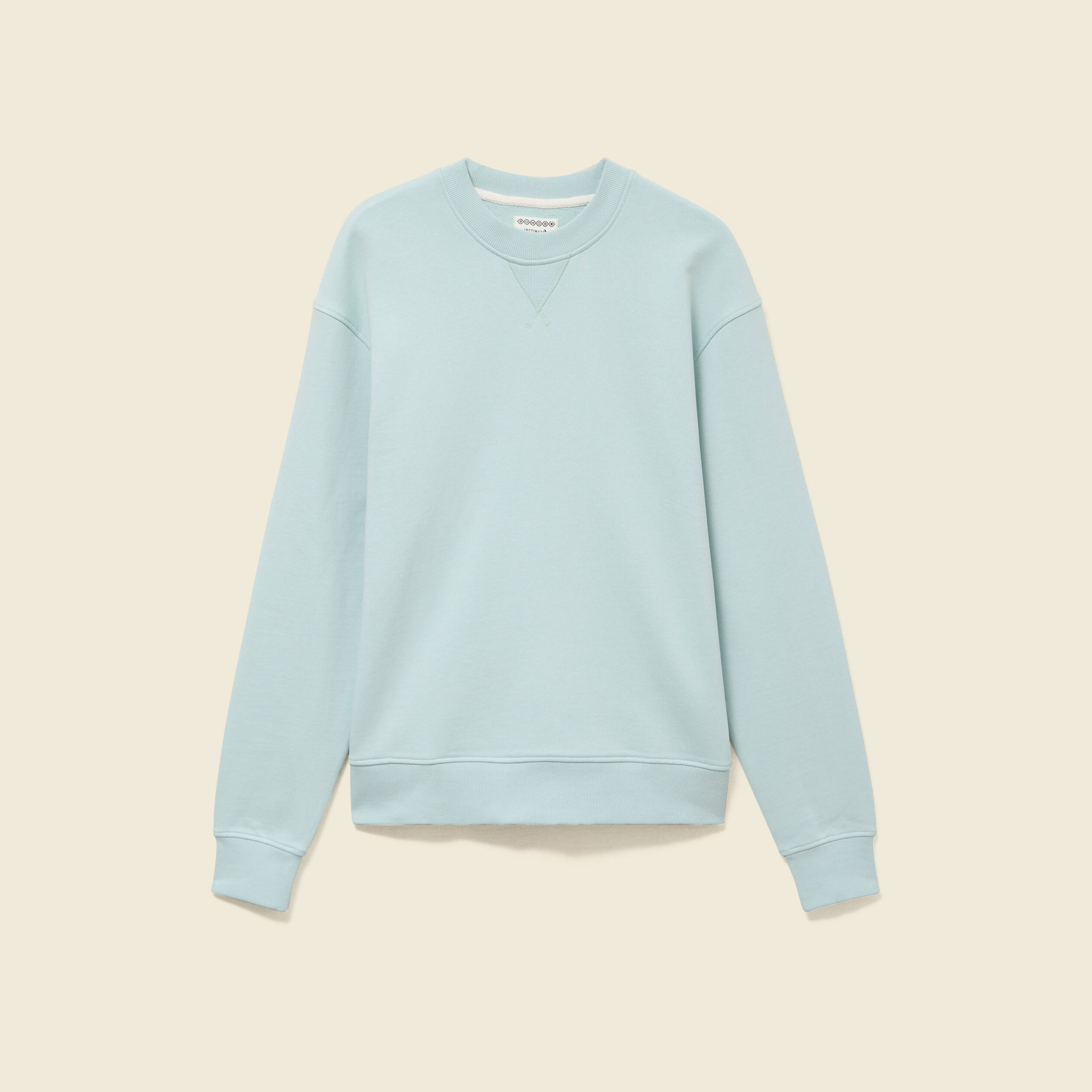 Sweat manches longues en coton bleu gris homme