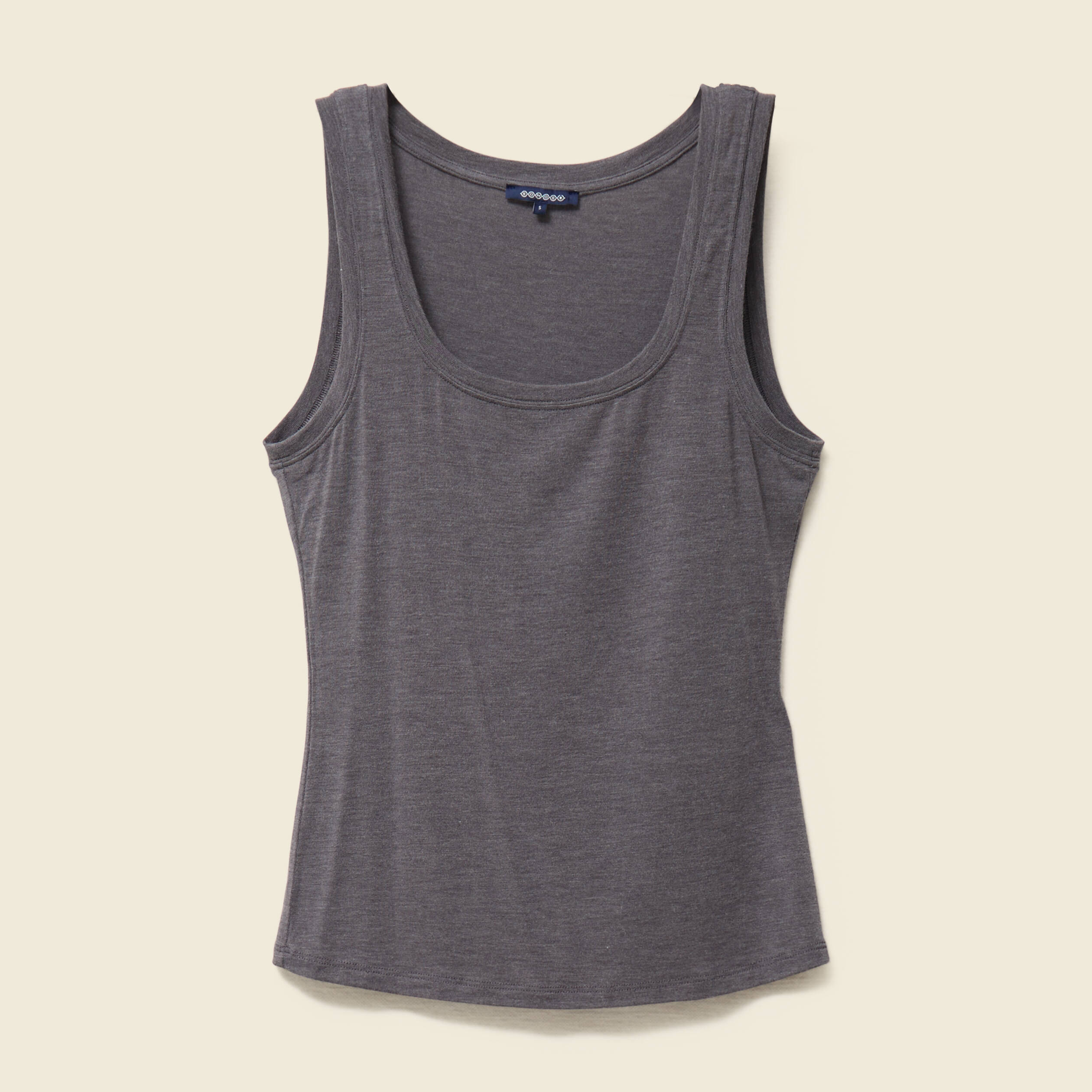 D&eacute;bardeur cintr&eacute; d&eacute;collet&eacute; sans manches gris fonc&eacute; femme