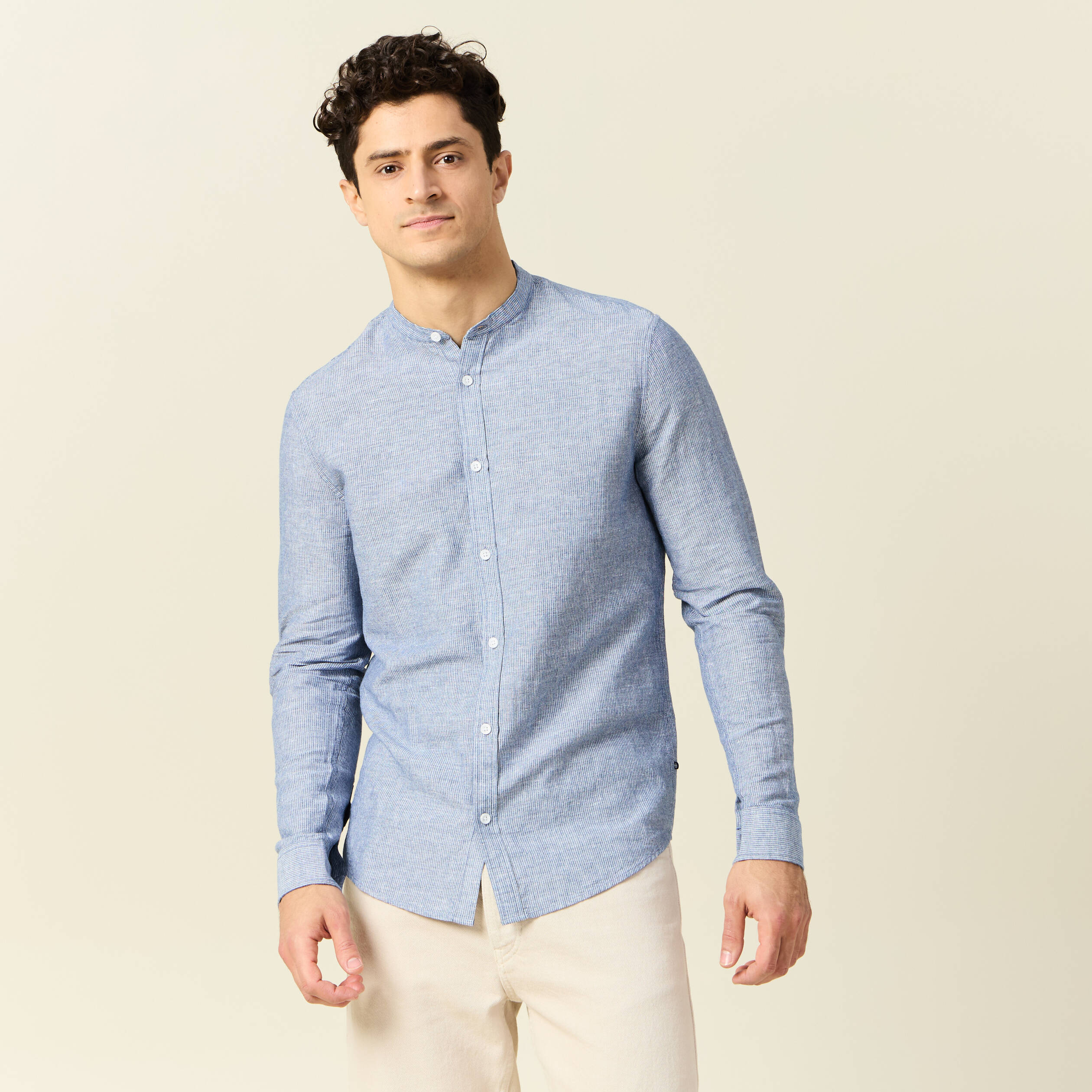chemise manches longues bleu gris homme Chemise manches longues bleu gris homme
