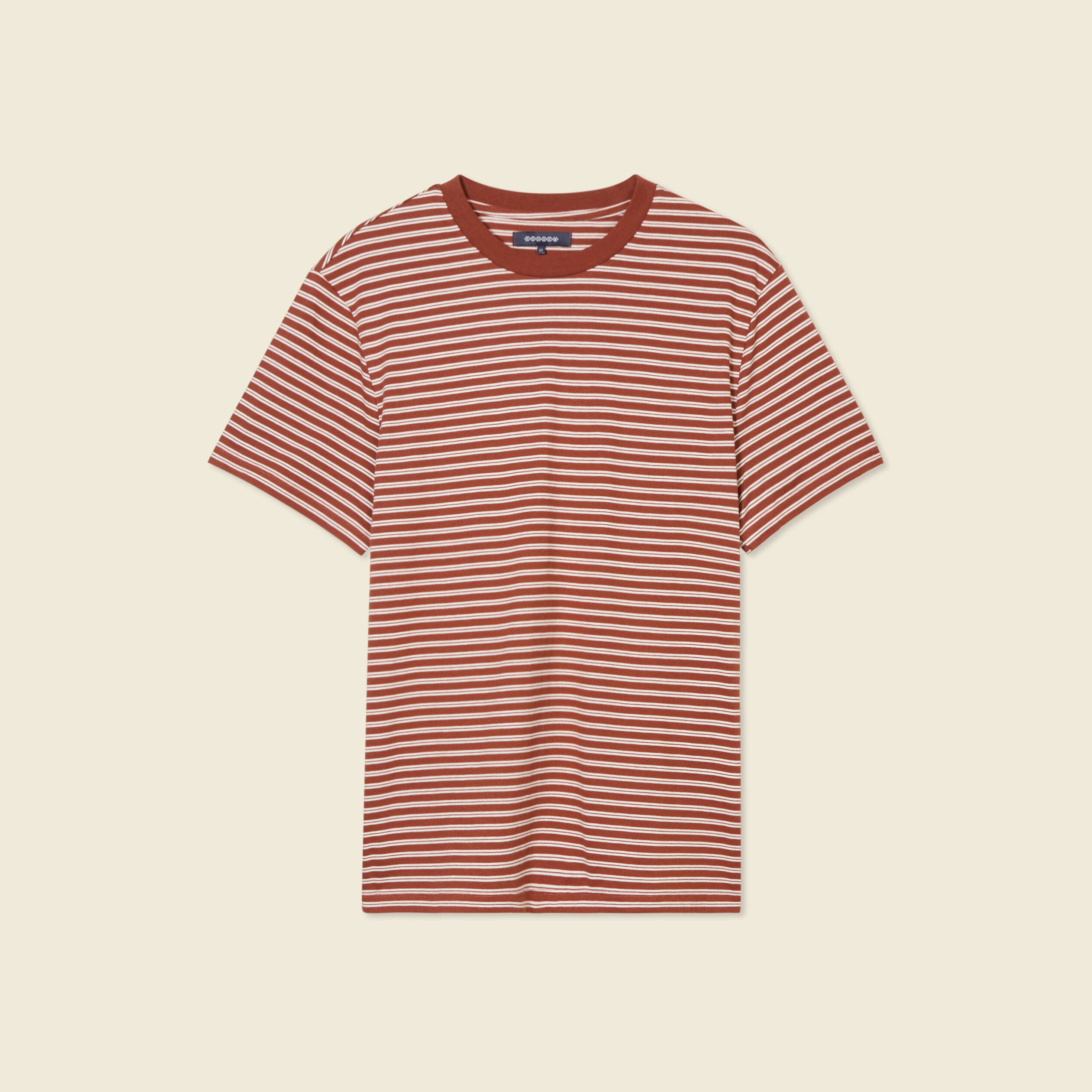 T-shirt manches courtes marron cognac homme